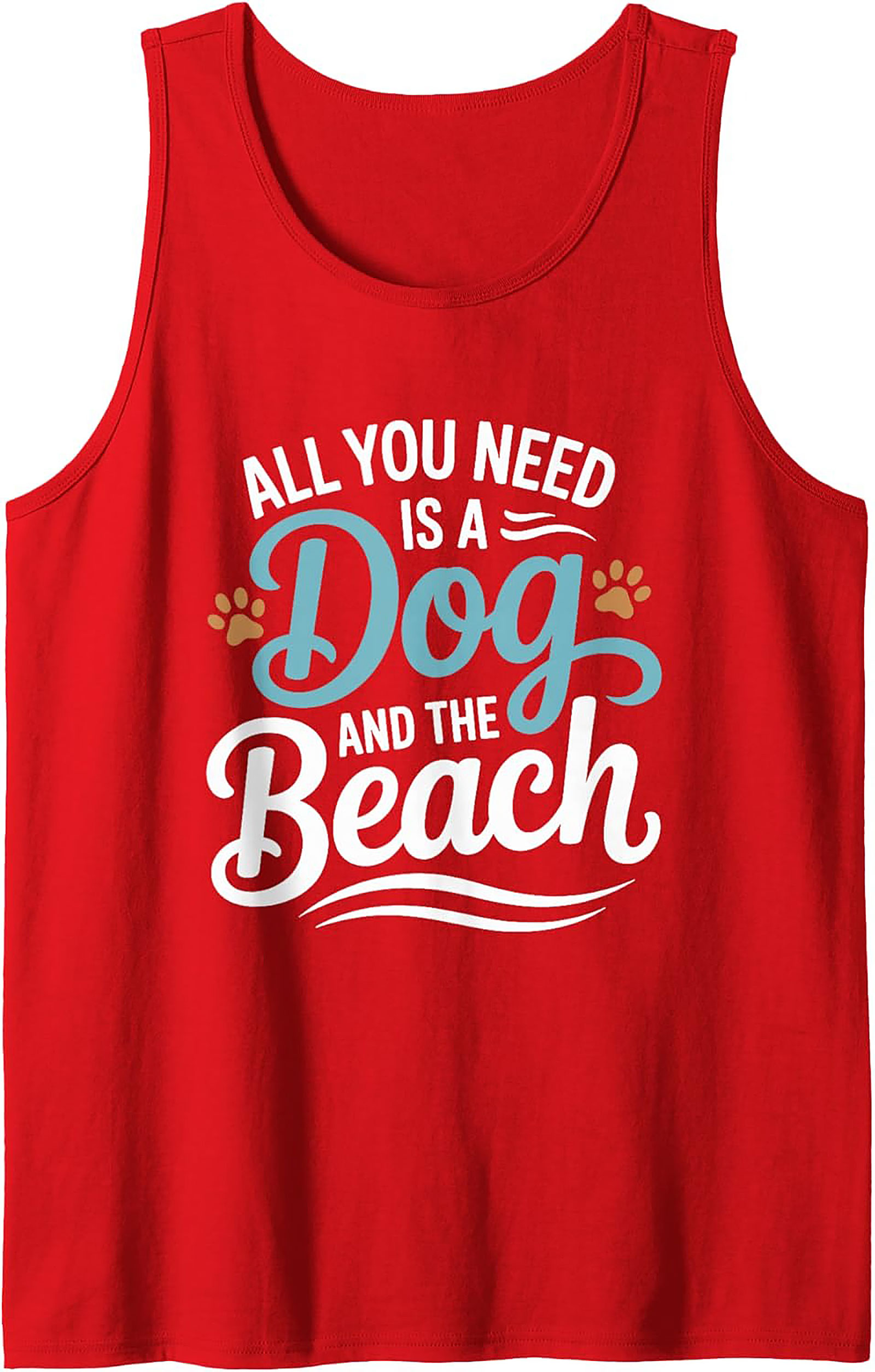 All You Need Is A Dog And The Beach Graphic Tank Top - Unisex Summer Sleeveless Shirt