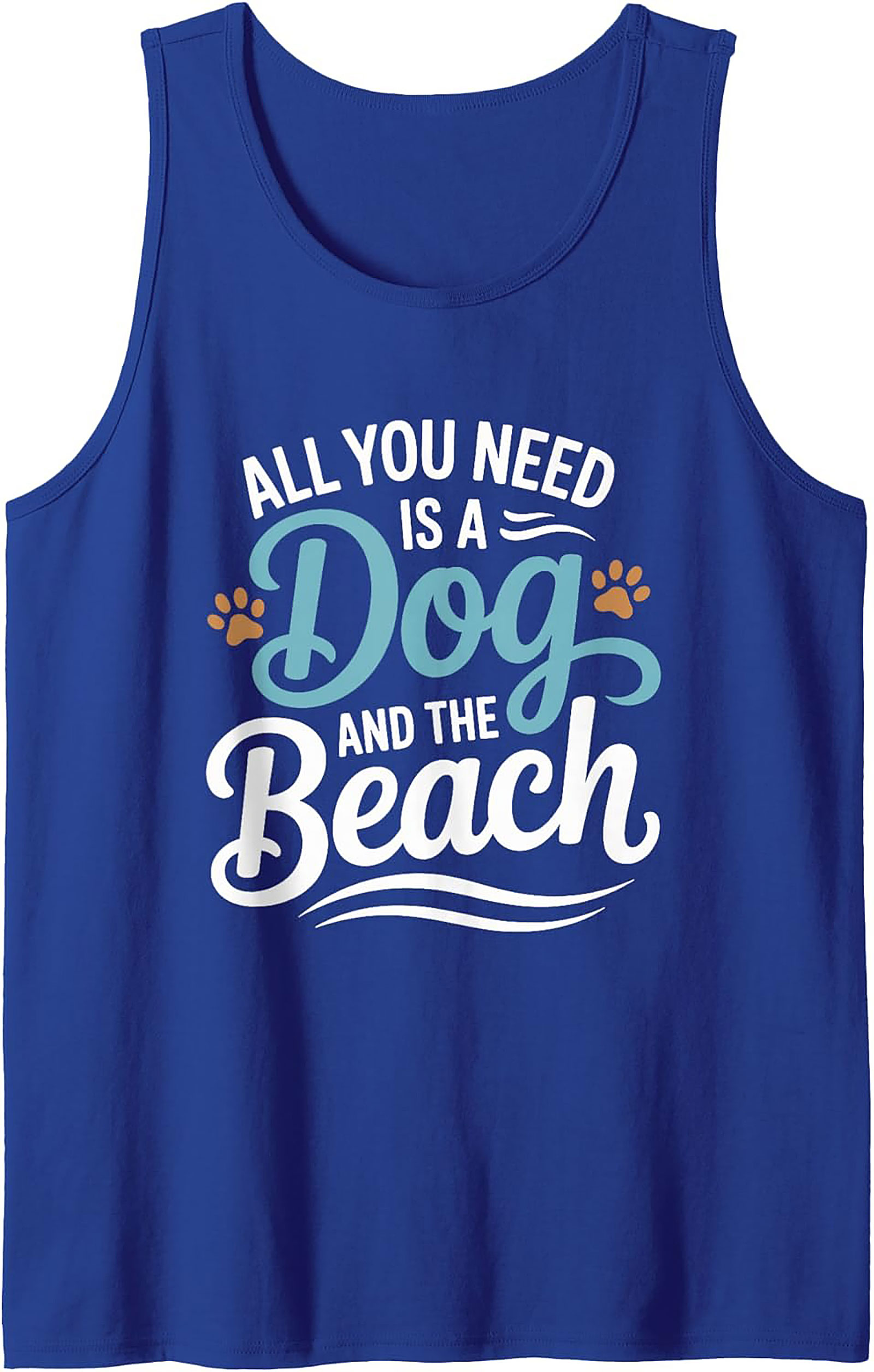 All You Need Is A Dog And The Beach Graphic Tank Top - Unisex Summer Sleeveless Shirt