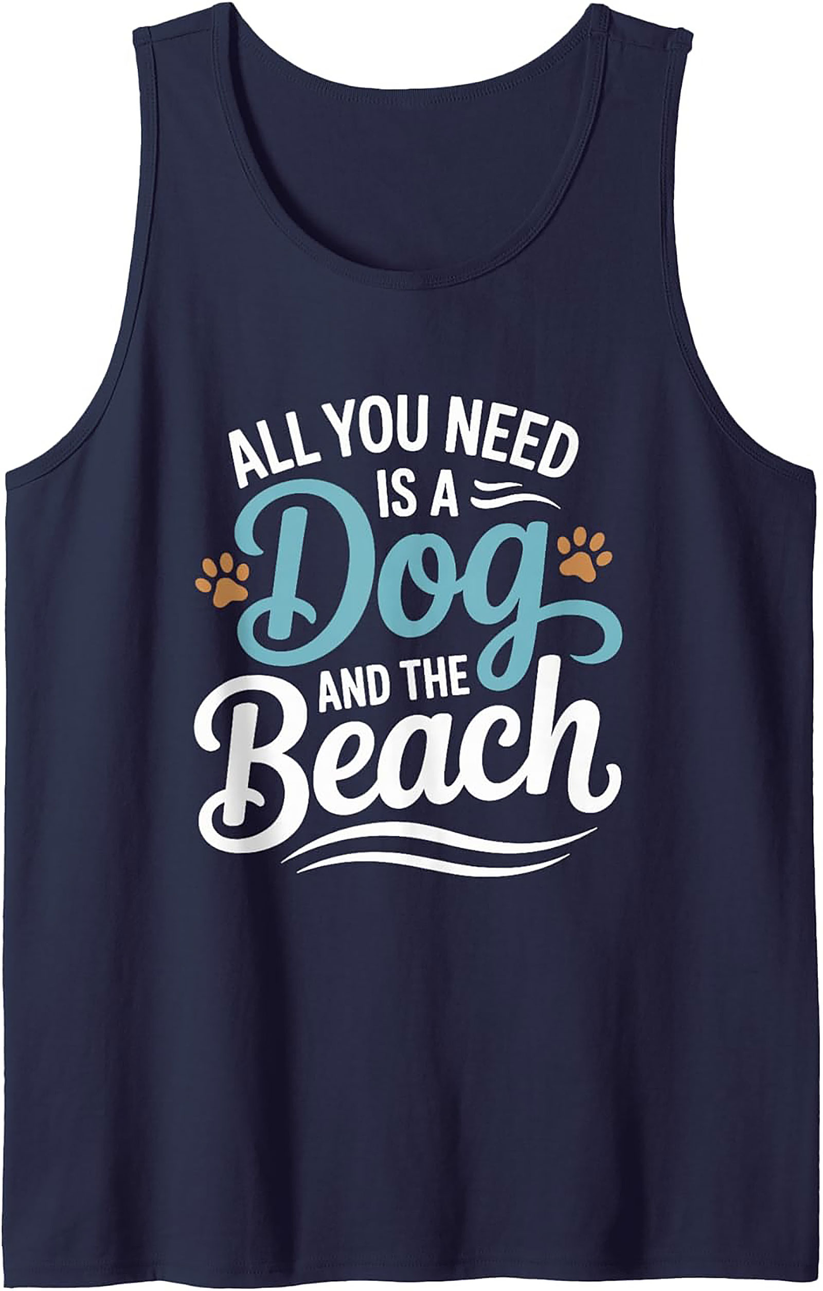 All You Need Is A Dog And The Beach Graphic Tank Top - Unisex Summer Sleeveless Shirt