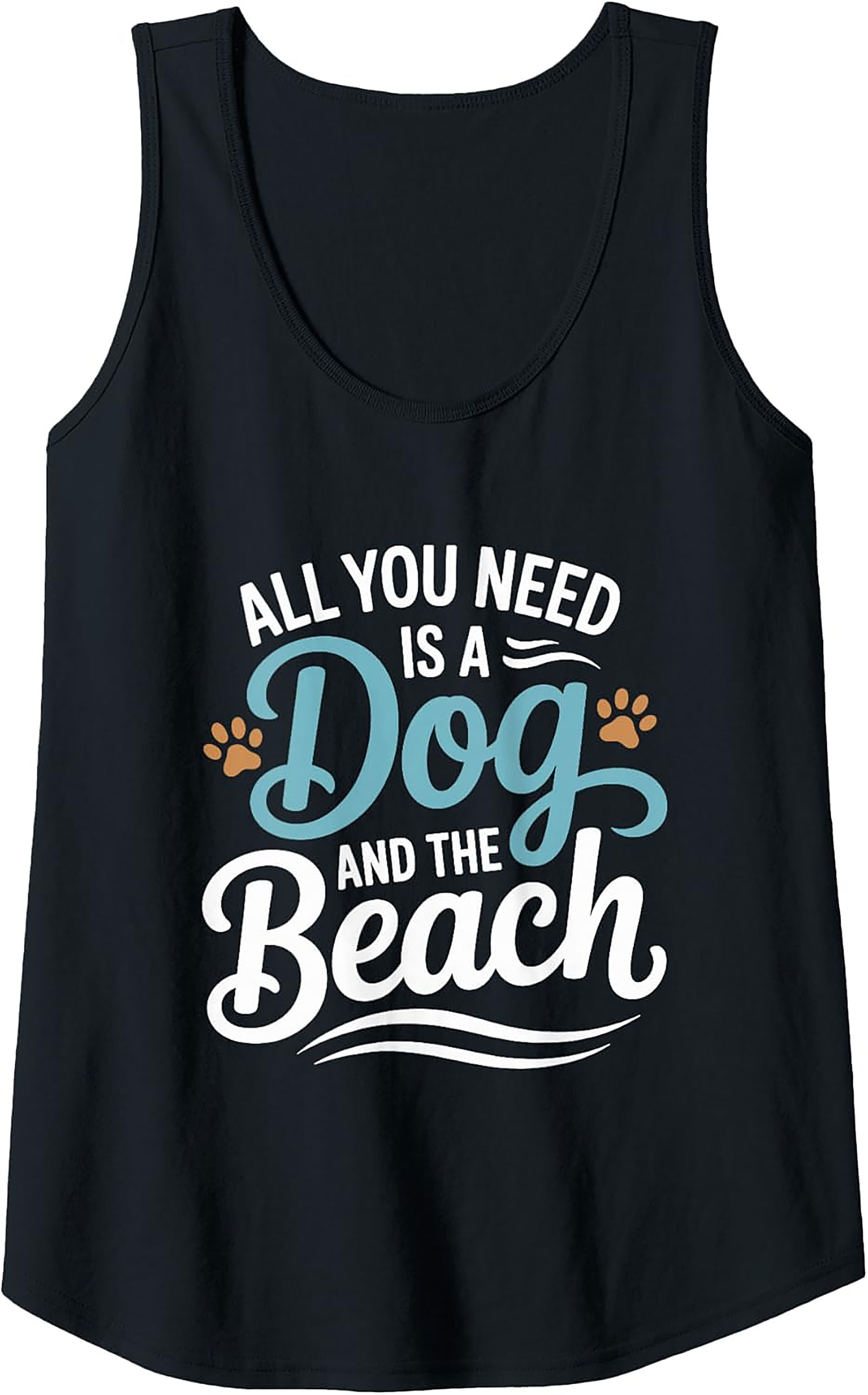 All You Need Is A Dog And The Beach Graphic Tank Top - Unisex Summer Sleeveless Shirt