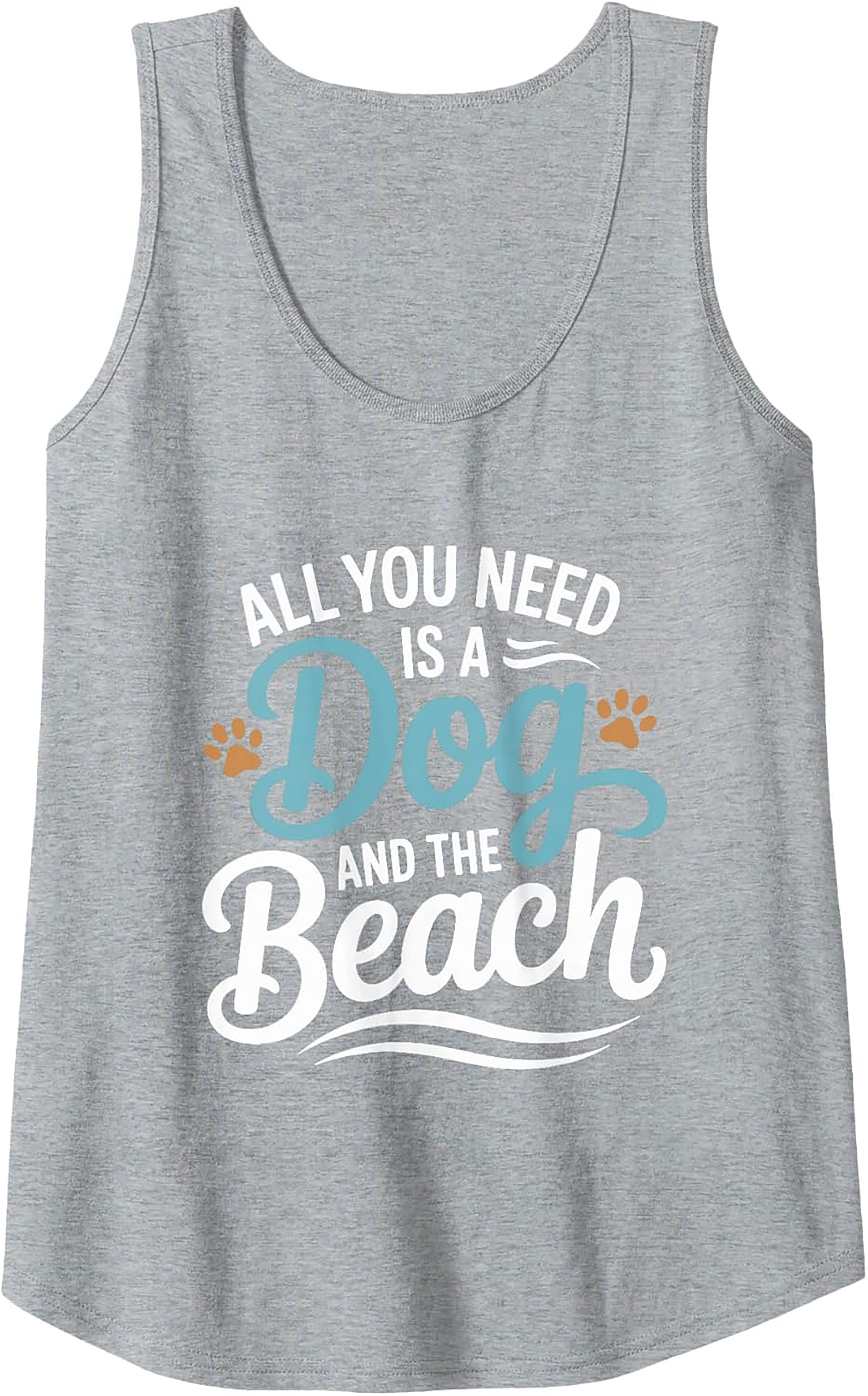 All You Need Is A Dog And The Beach Graphic Tank Top - Unisex Summer Sleeveless Shirt