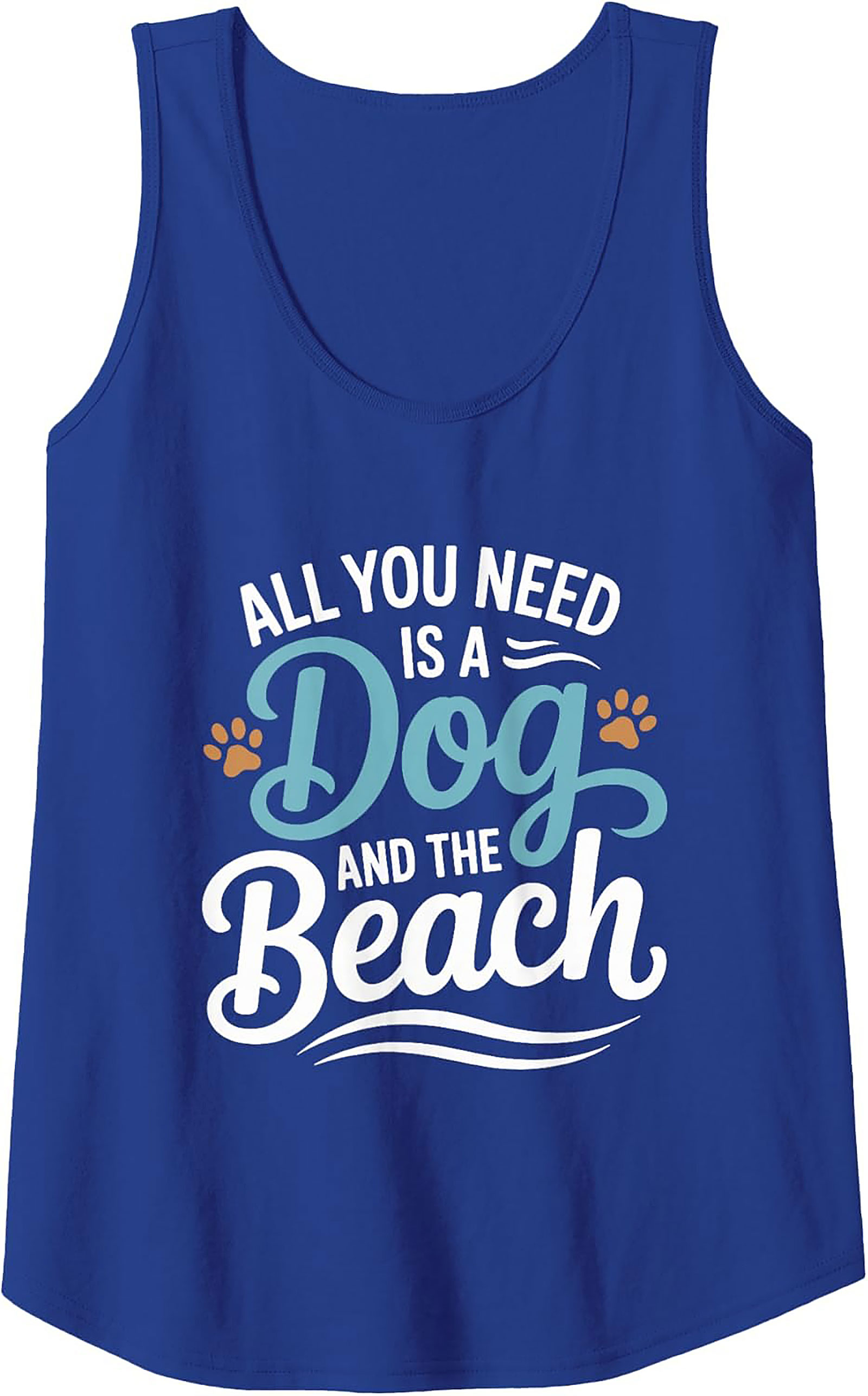All You Need Is A Dog And The Beach Graphic Tank Top - Unisex Summer Sleeveless Shirt