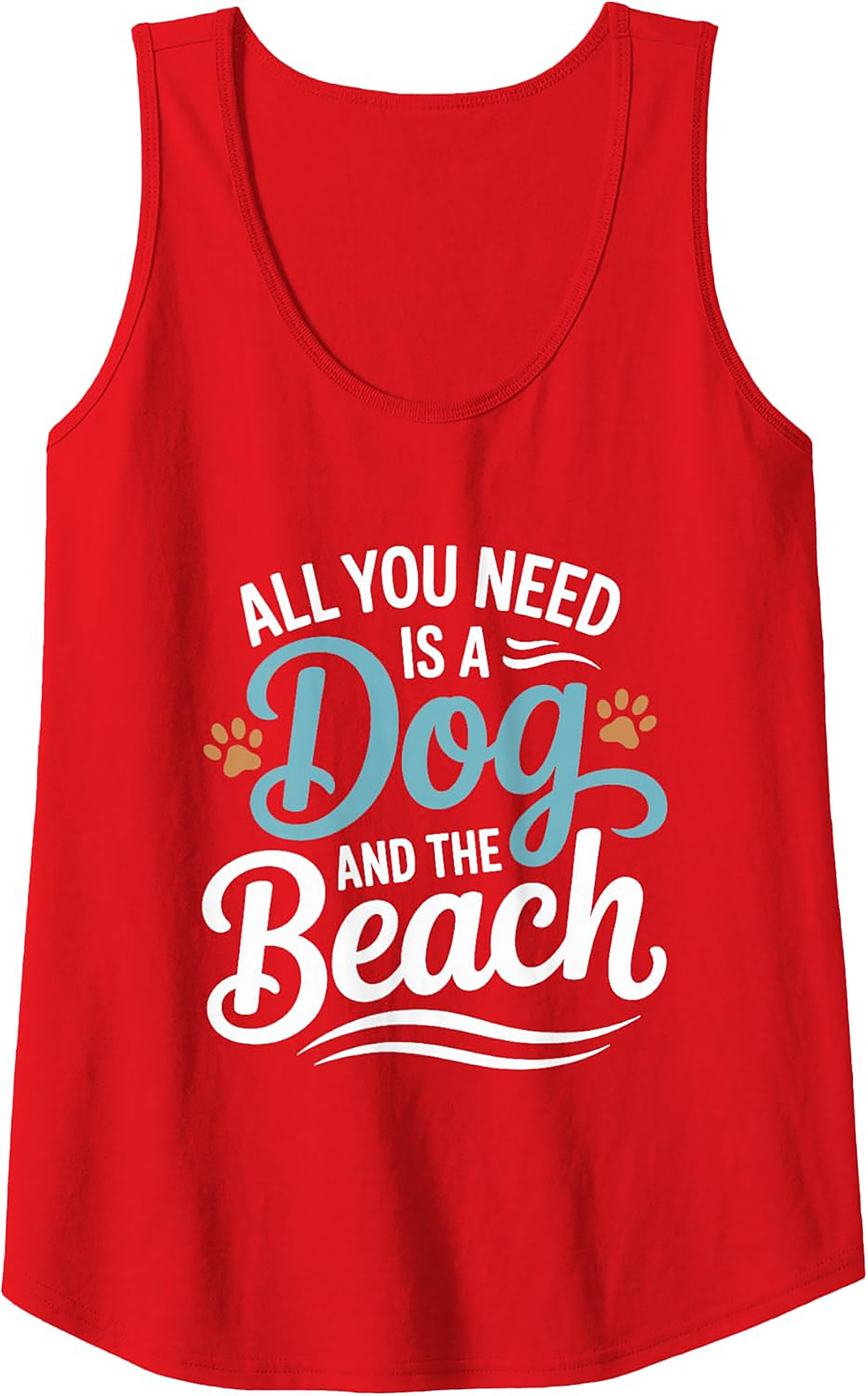 All You Need Is A Dog And The Beach Graphic Tank Top - Unisex Summer Sleeveless Shirt
