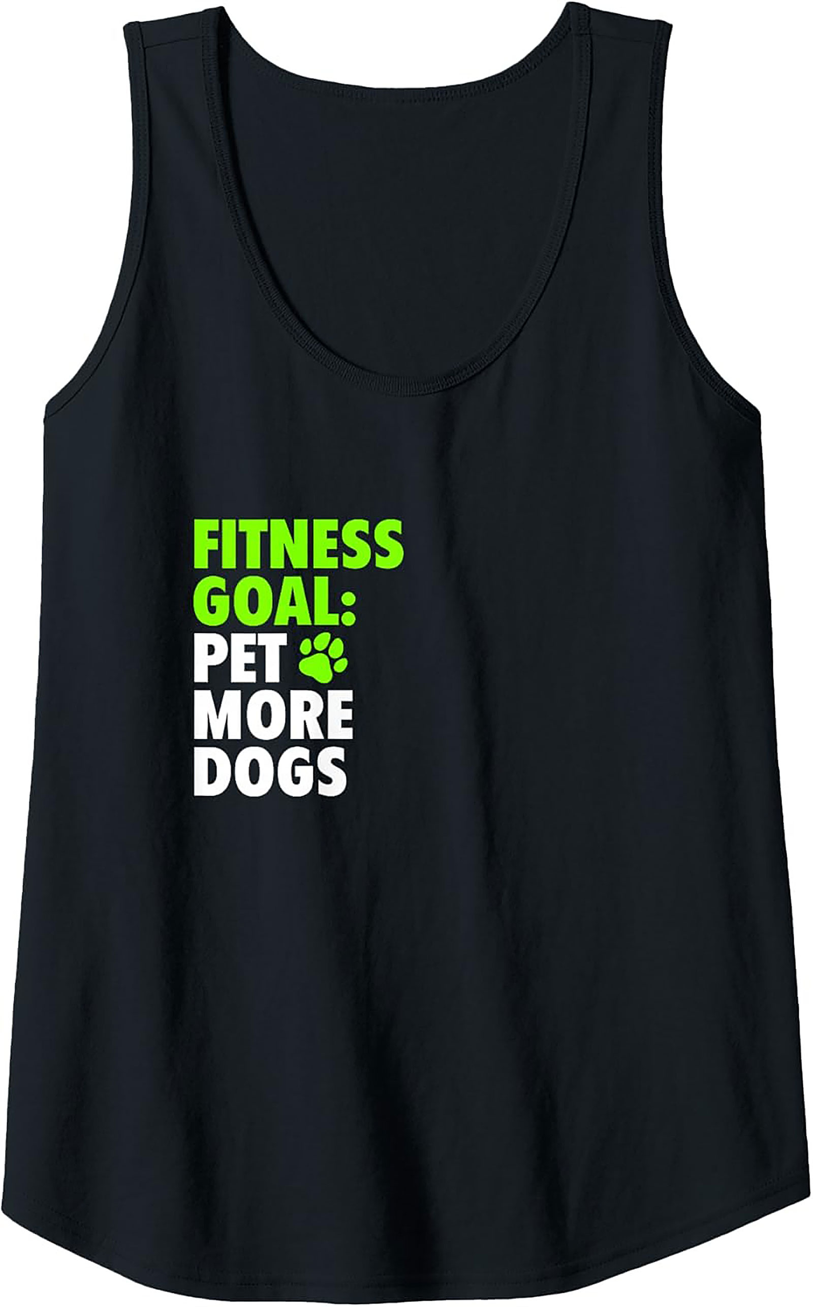 Fitness Goal: Pet More Dogs Graphic Tank Top | Funny Dog Lover Sleeveless Shirt