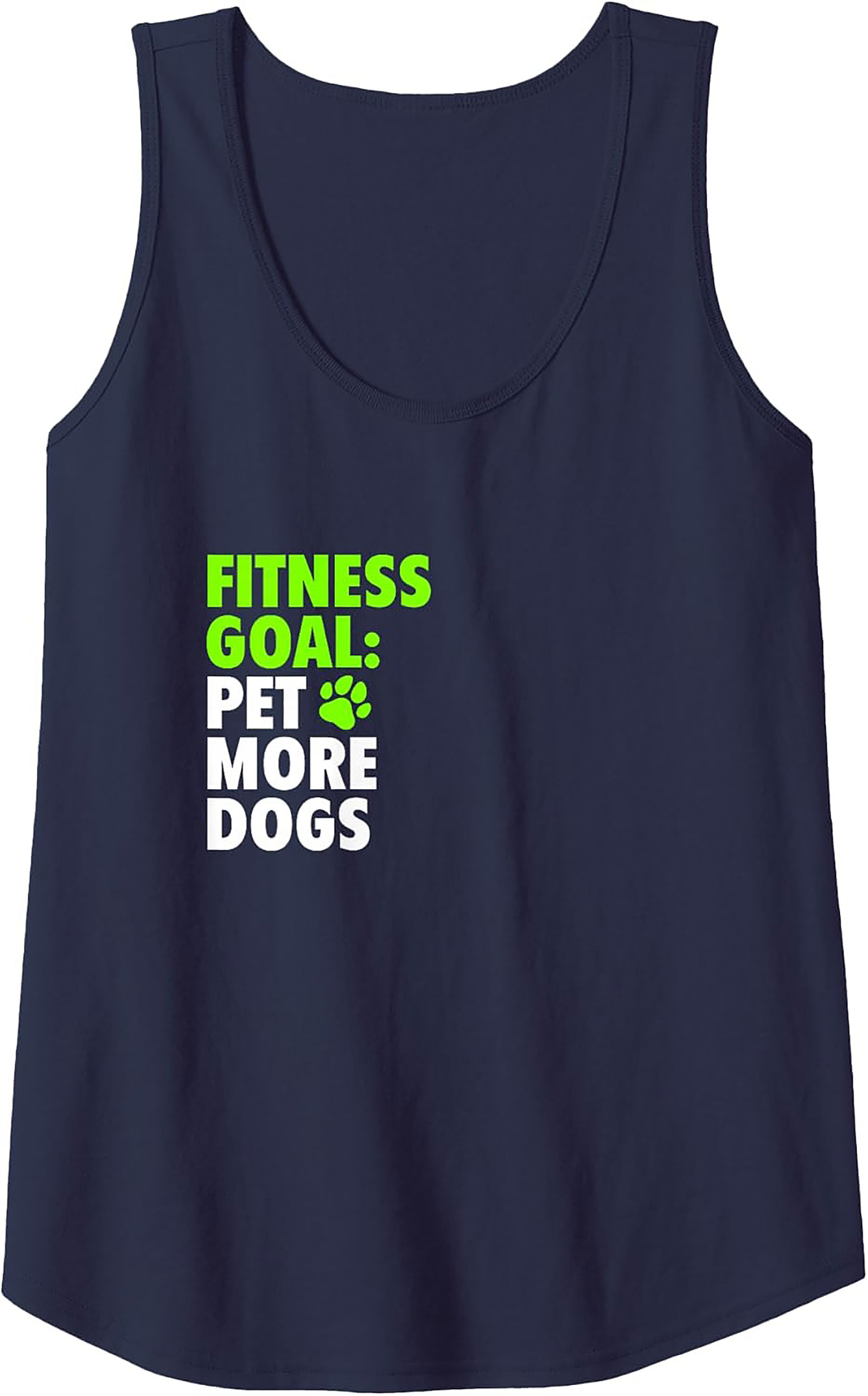 Fitness Goal: Pet More Dogs Graphic Tank Top | Funny Dog Lover Sleeveless Shirt