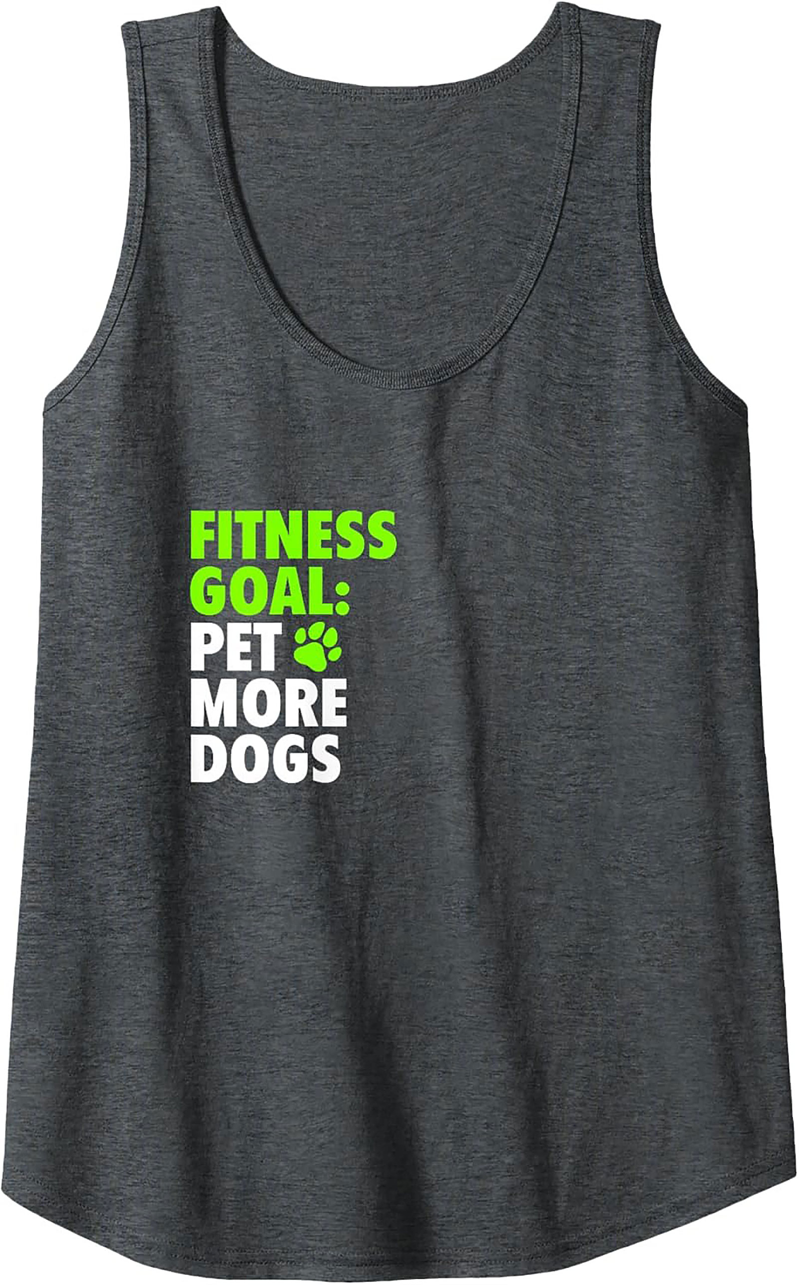 Fitness Goal: Pet More Dogs Graphic Tank Top | Funny Dog Lover Sleeveless Shirt