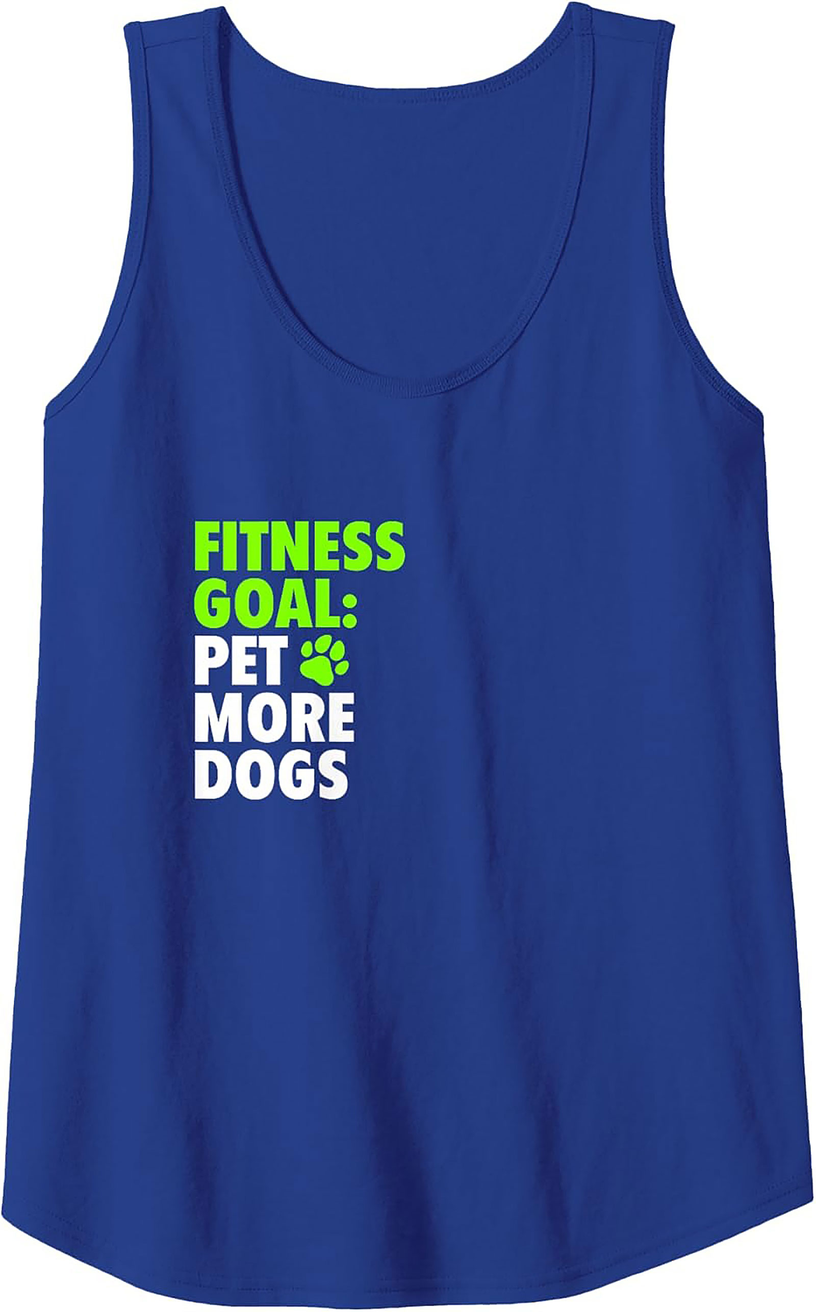 Fitness Goal: Pet More Dogs Graphic Tank Top | Funny Dog Lover Sleeveless Shirt