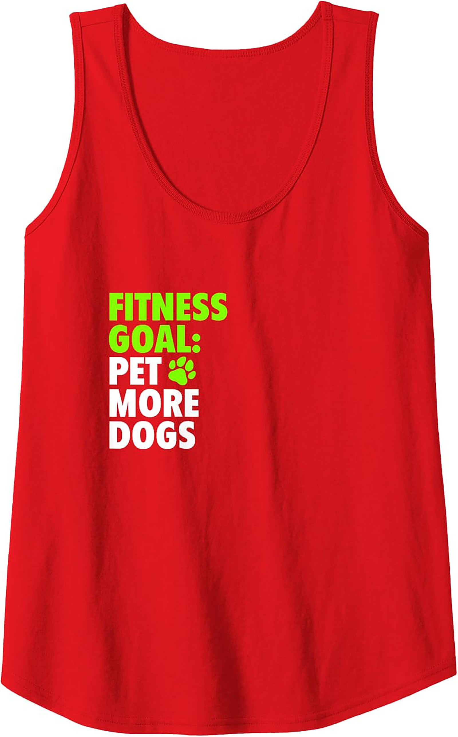 Fitness Goal: Pet More Dogs Graphic Tank Top | Funny Dog Lover Sleeveless Shirt