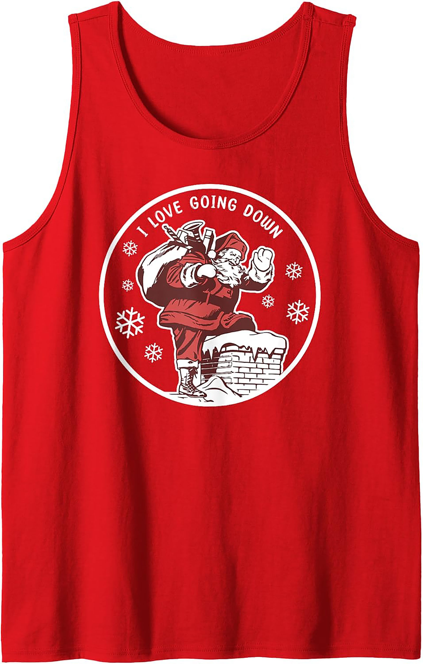 Funny Christmas Tank Top Adult Humor Santa Sleeveless Shirt