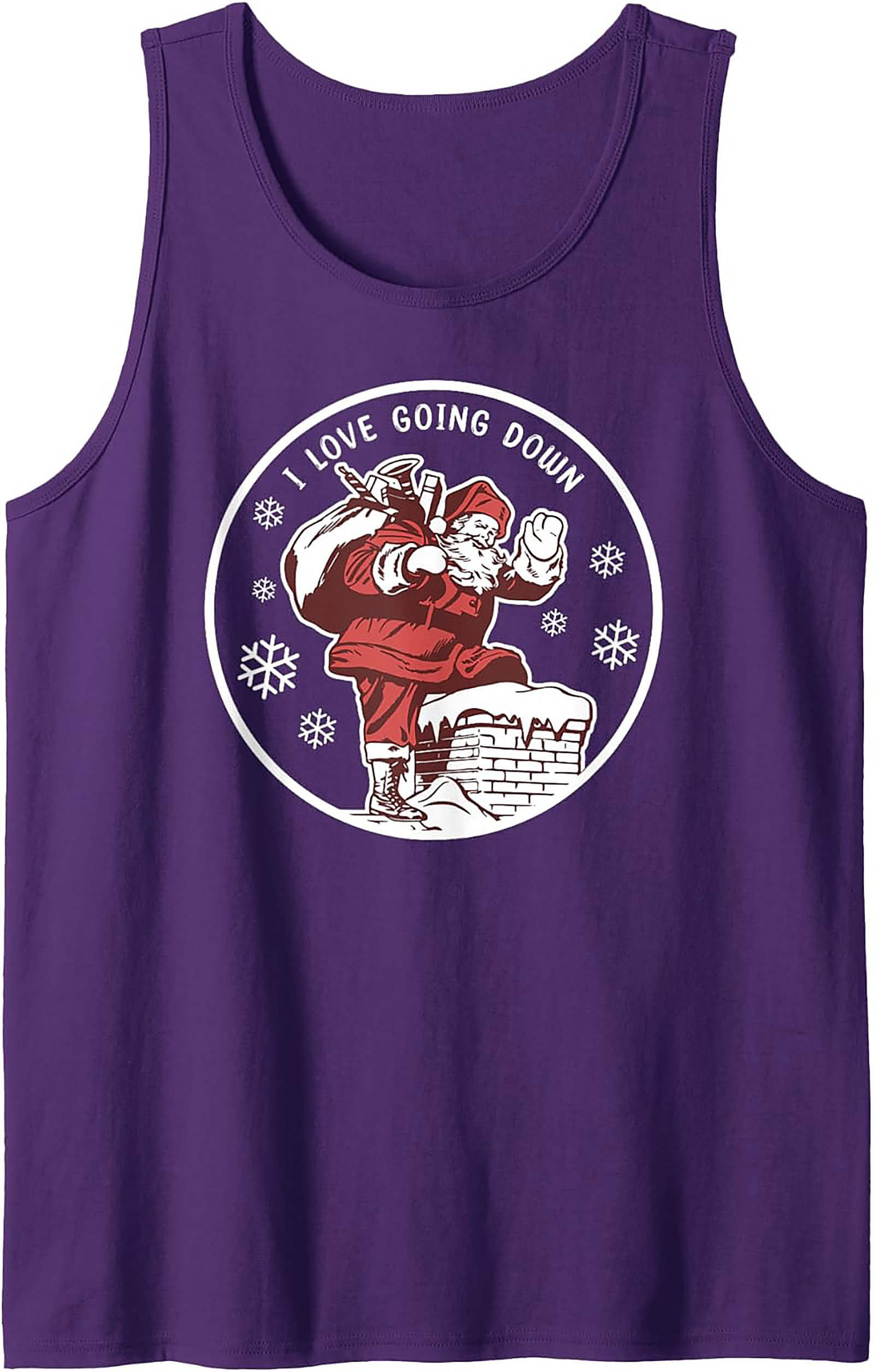 Funny Christmas Tank Top Adult Humor Santa Sleeveless Shirt