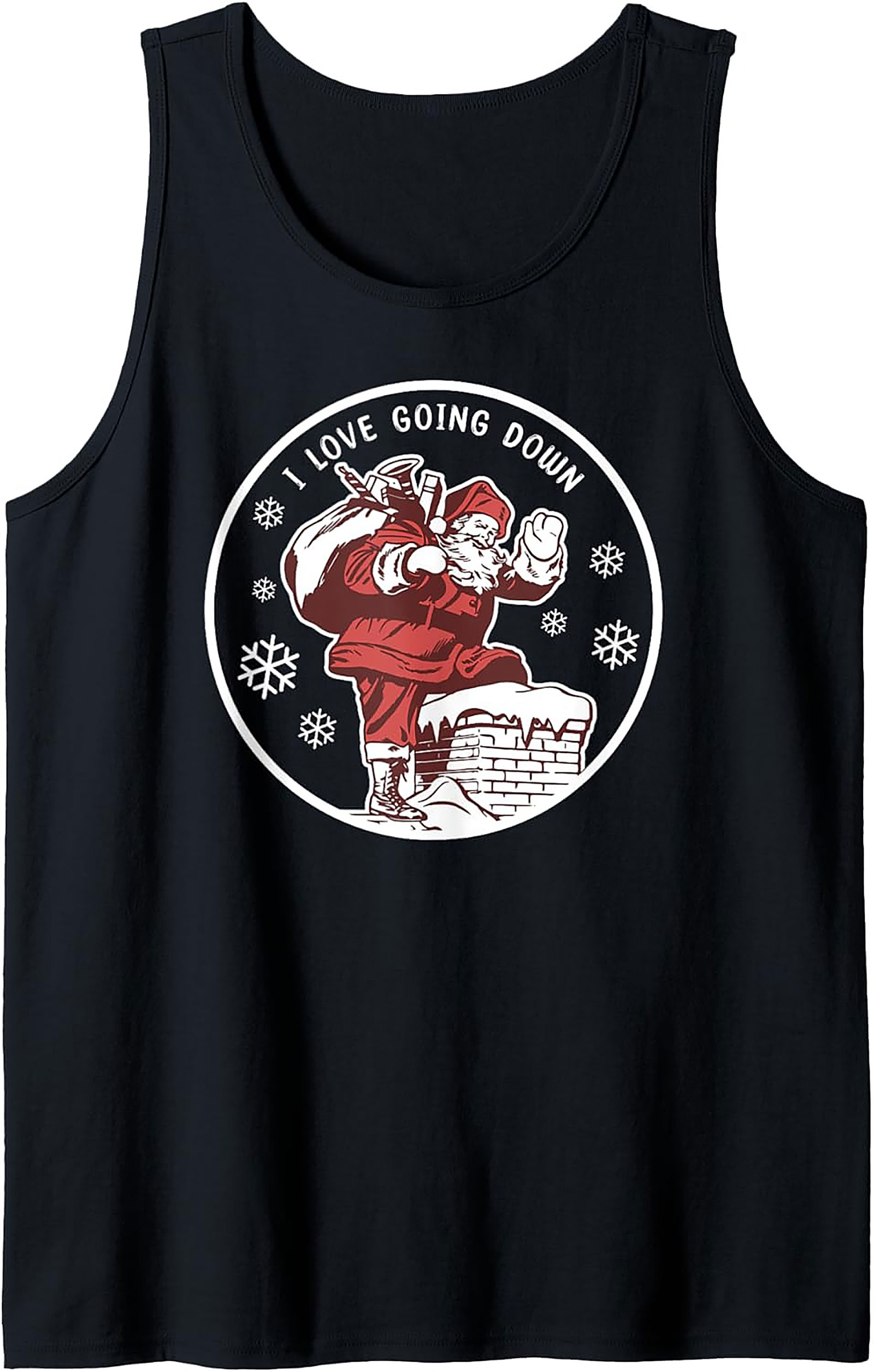Funny Christmas Tank Top Adult Humor Santa Sleeveless Shirt
