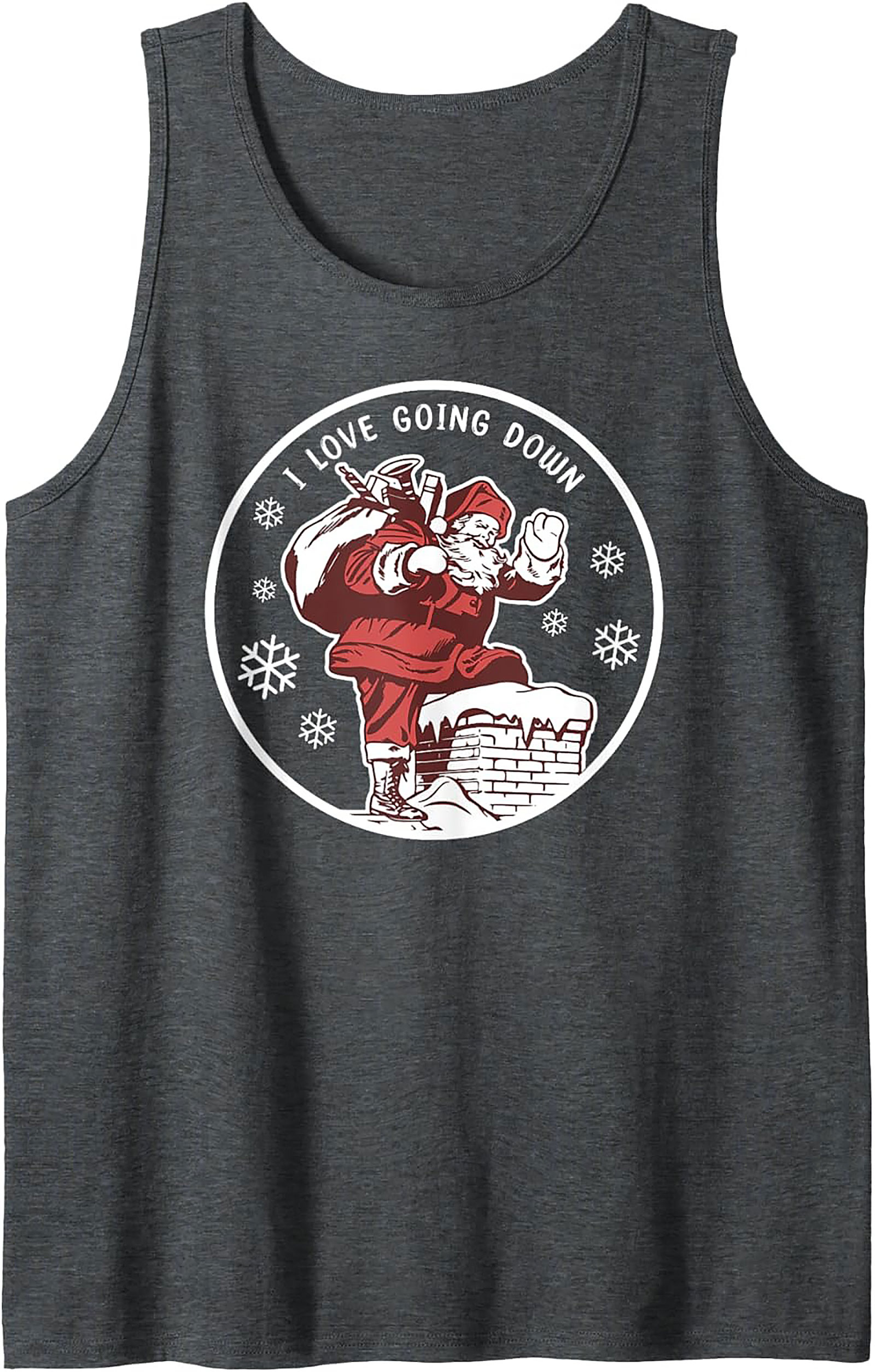 Funny Christmas Tank Top Adult Humor Santa Sleeveless Shirt