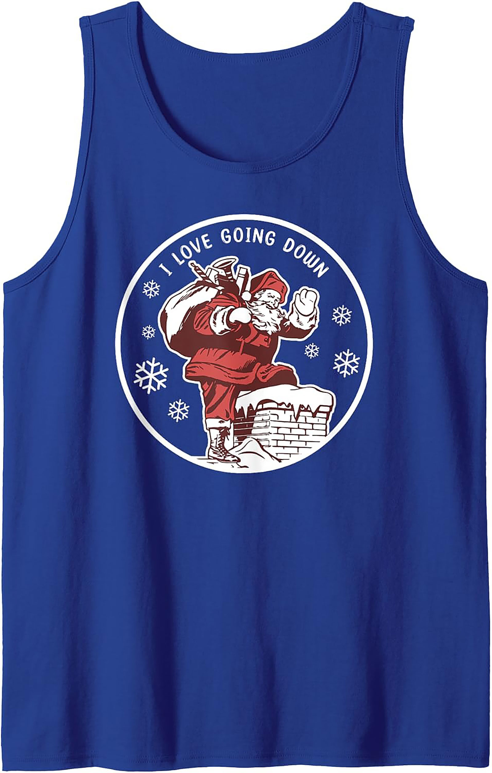 Funny Christmas Tank Top Adult Humor Santa Sleeveless Shirt