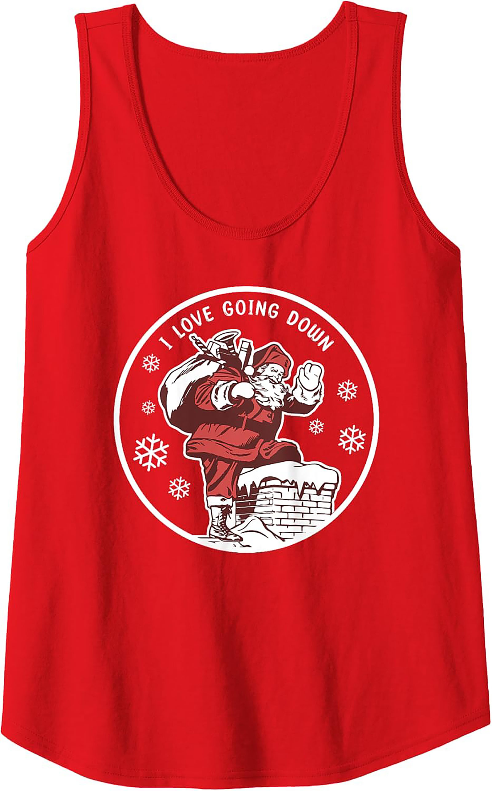 Funny Christmas Tank Top Adult Humor Santa Sleeveless Shirt