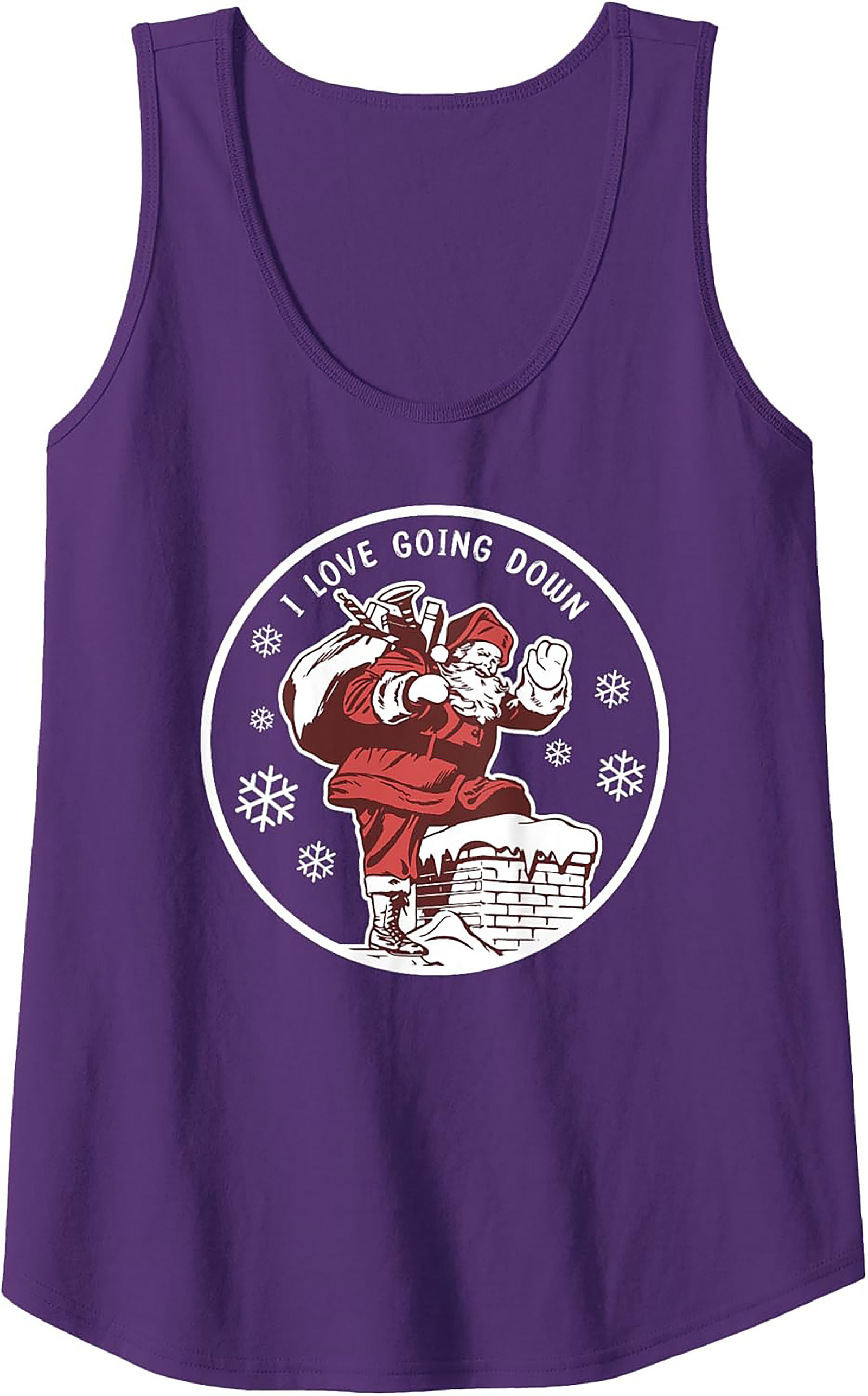 Funny Christmas Tank Top Adult Humor Santa Sleeveless Shirt