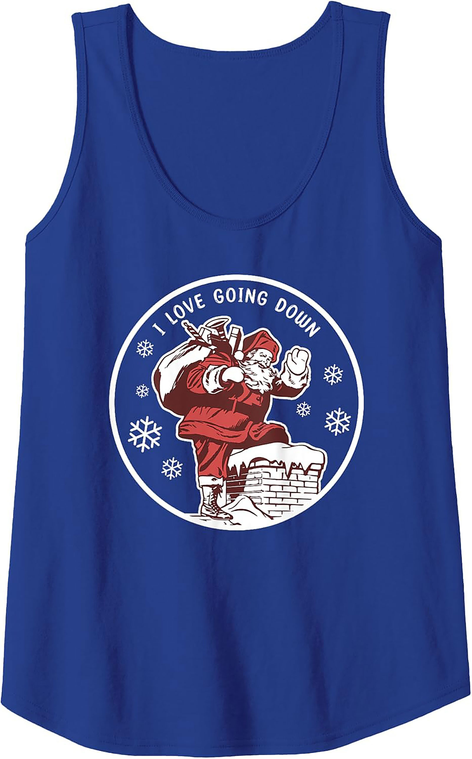 Funny Christmas Tank Top Adult Humor Santa Sleeveless Shirt