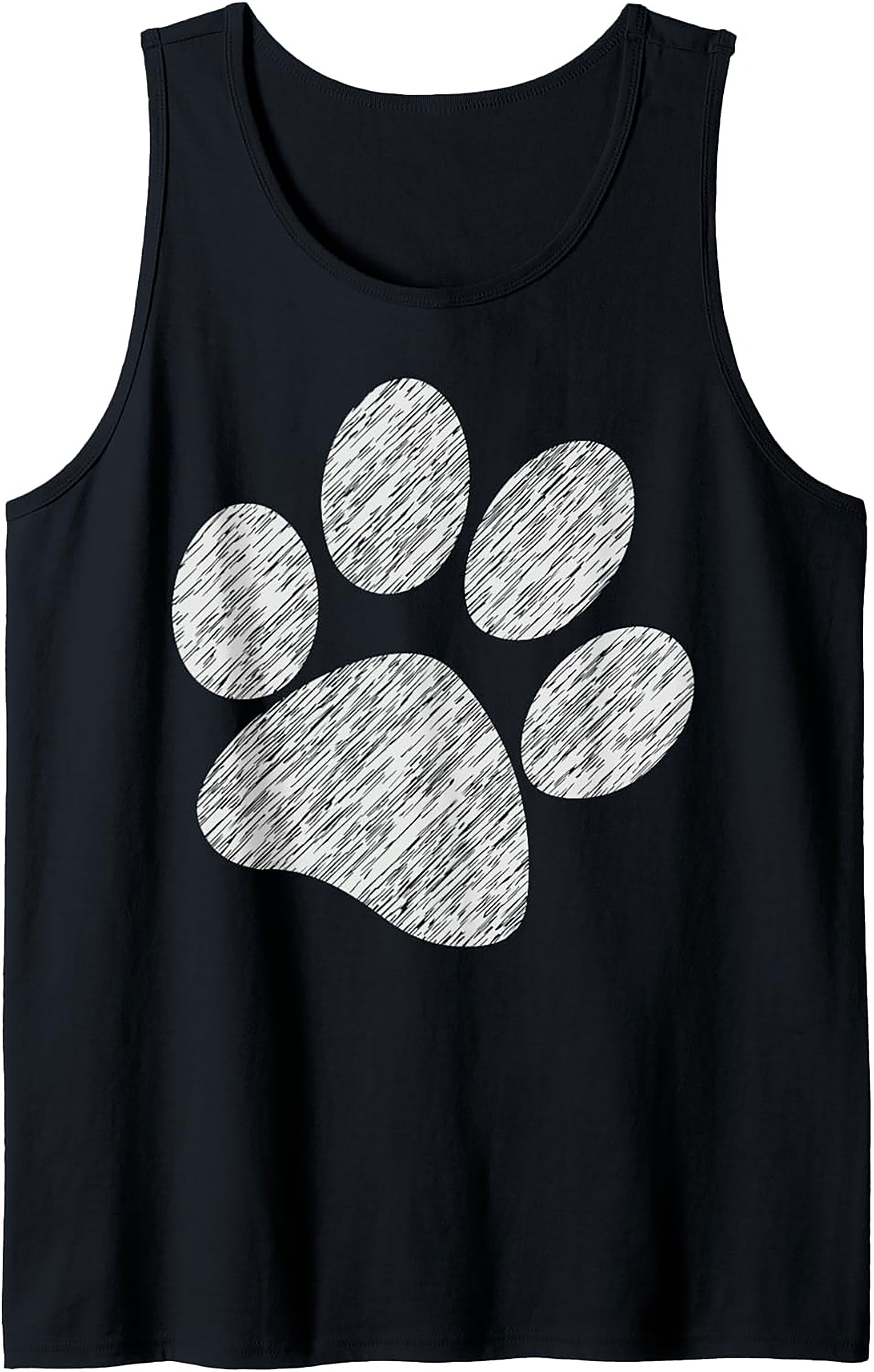 Sketchy Paw Print Graphic Tank Top | The Ultimate Pet Lover Unisex Sleeveless Shirt