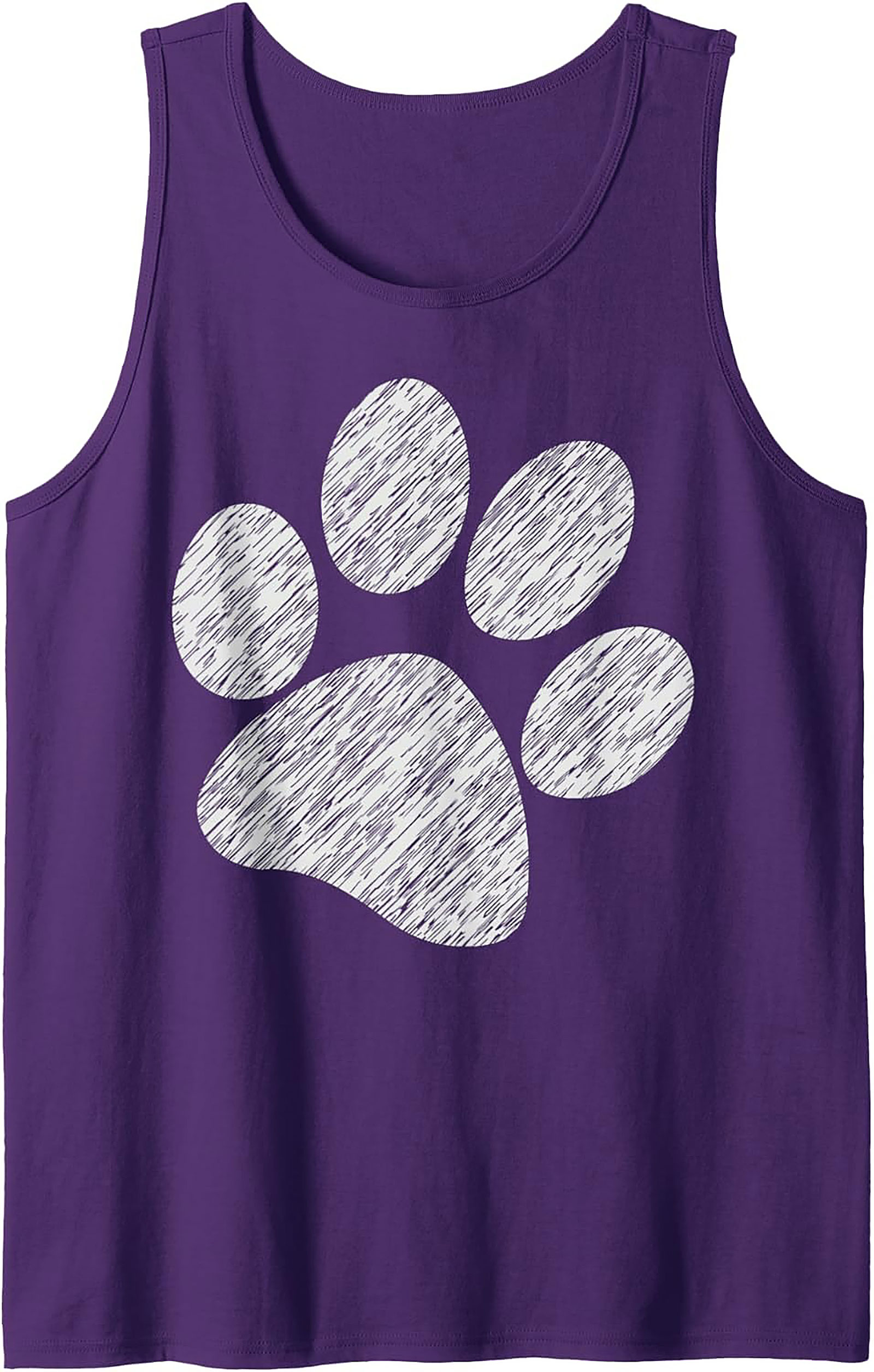 Sketchy Paw Print Graphic Tank Top | The Ultimate Pet Lover Unisex Sleeveless Shirt