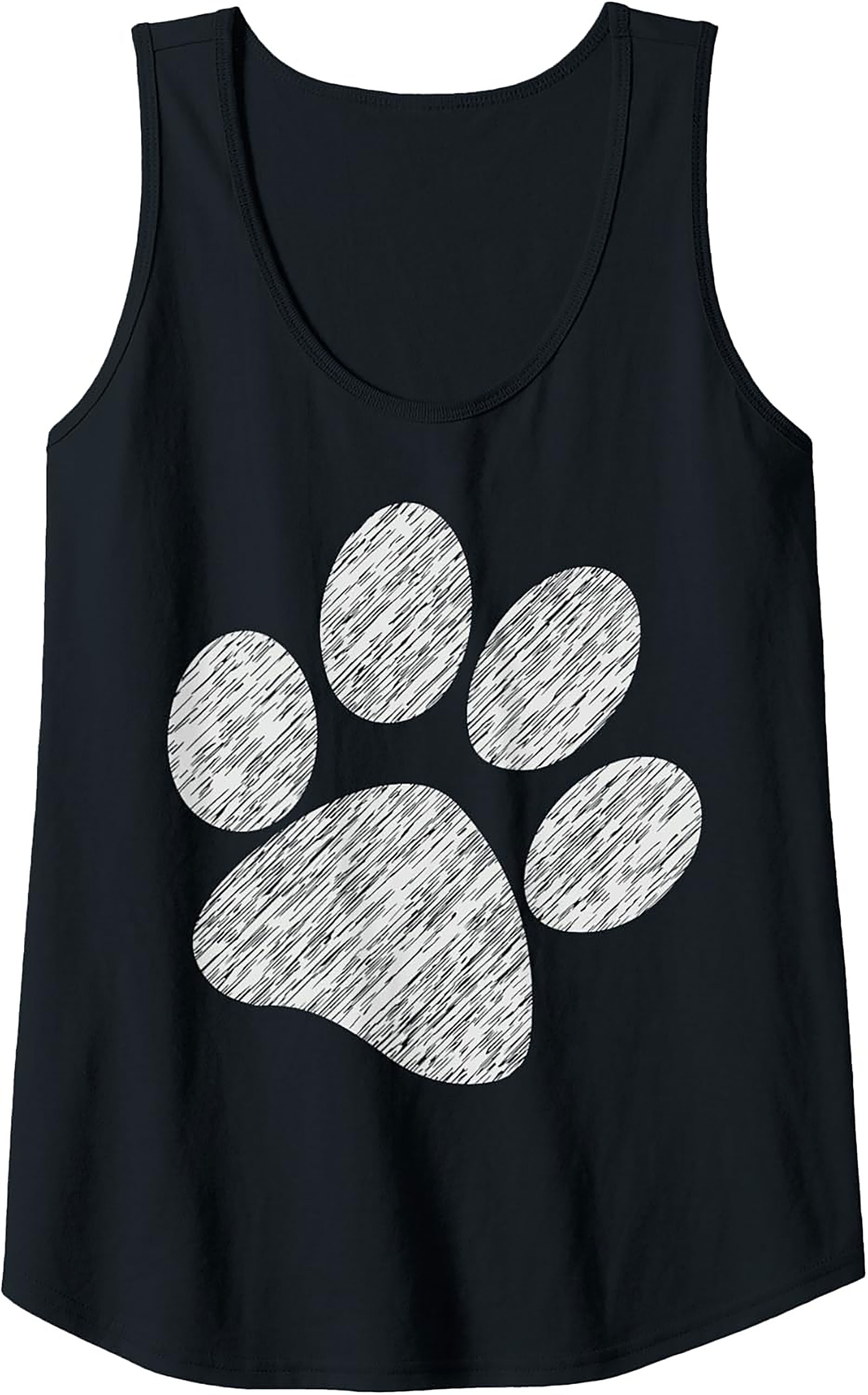 Sketchy Paw Print Graphic Tank Top | The Ultimate Pet Lover Unisex Sleeveless Shirt