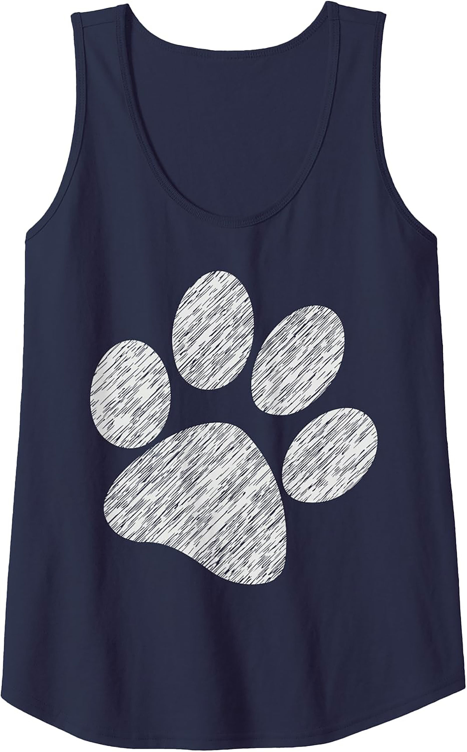Sketchy Paw Print Graphic Tank Top | The Ultimate Pet Lover Unisex Sleeveless Shirt