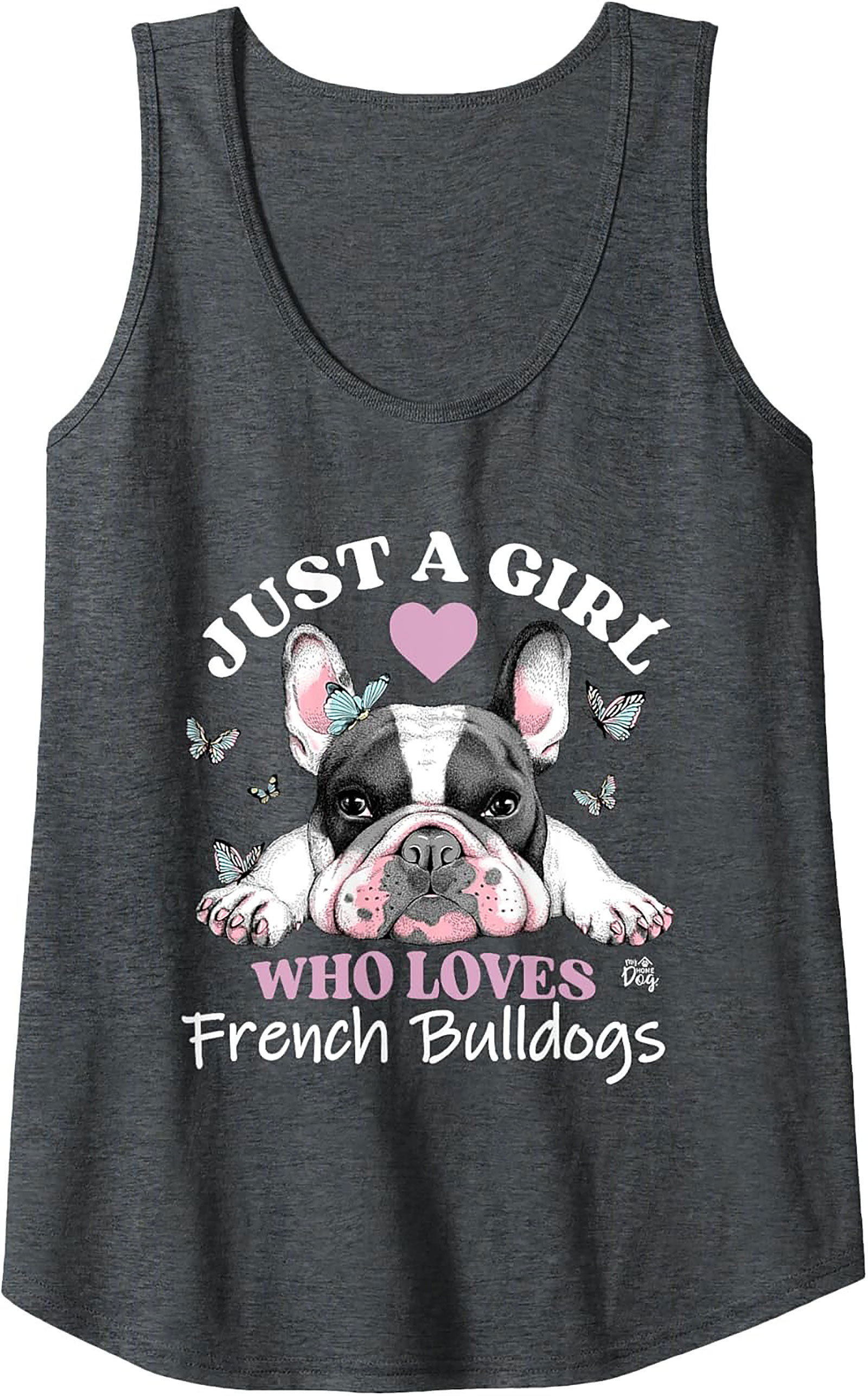 Just A Girl Who Loves French Bulldogs Tank Top | Frenchie Mom Graphic Tank
