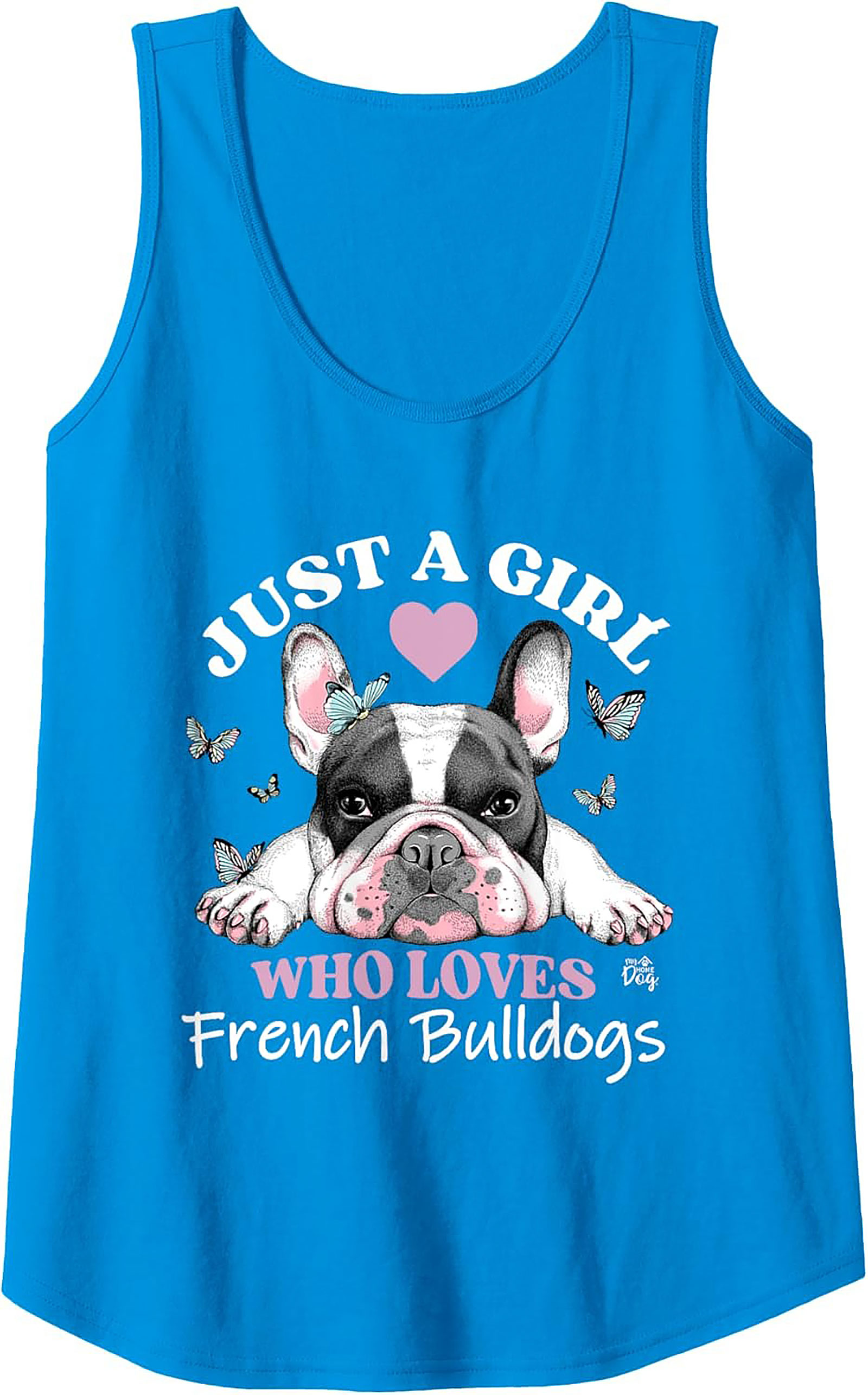 Just A Girl Who Loves French Bulldogs Tank Top | Frenchie Mom Graphic Tank
