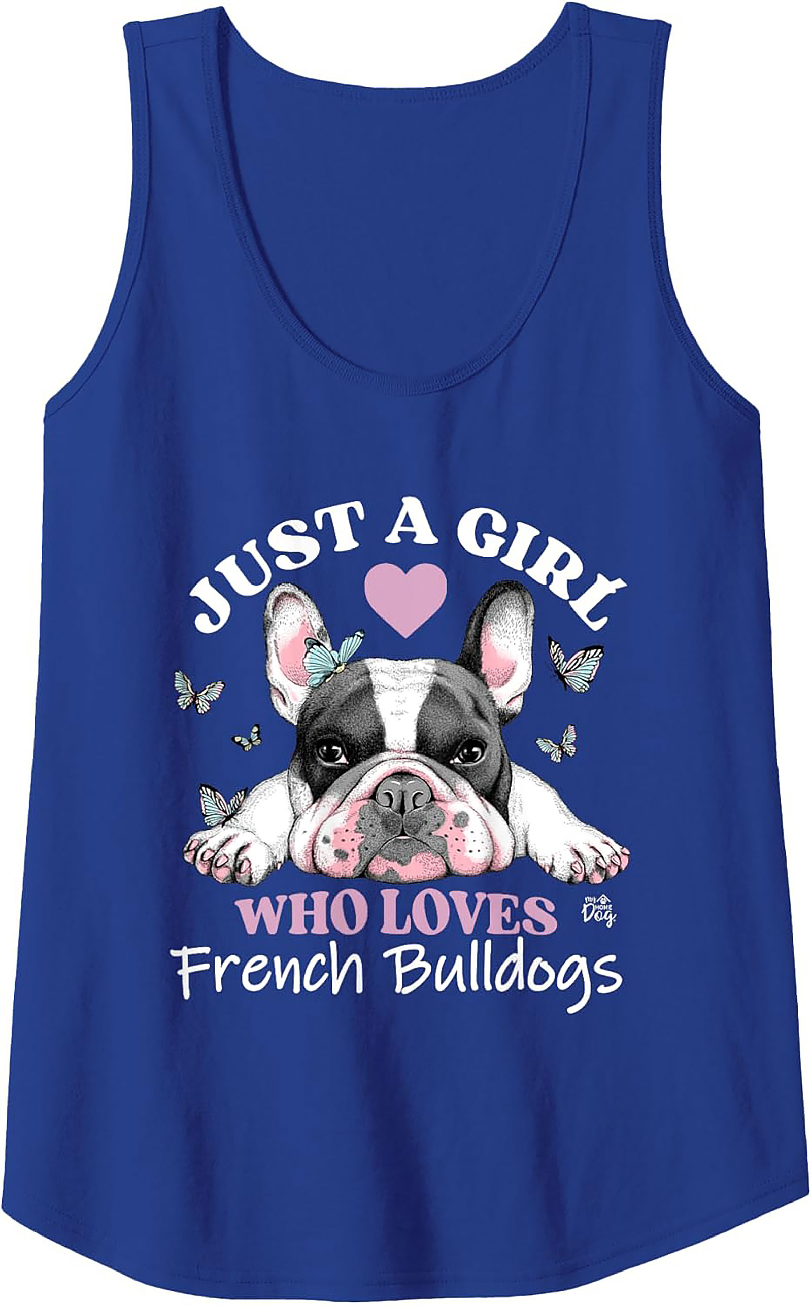 Just A Girl Who Loves French Bulldogs Tank Top | Frenchie Mom Graphic Tank
