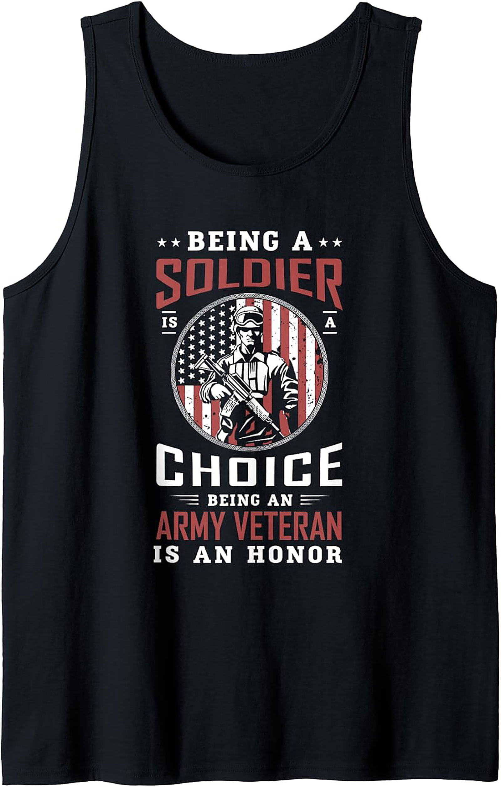 Army Veteran Graphic Tank Top | Patriotic Sleeveless Shirt Gift