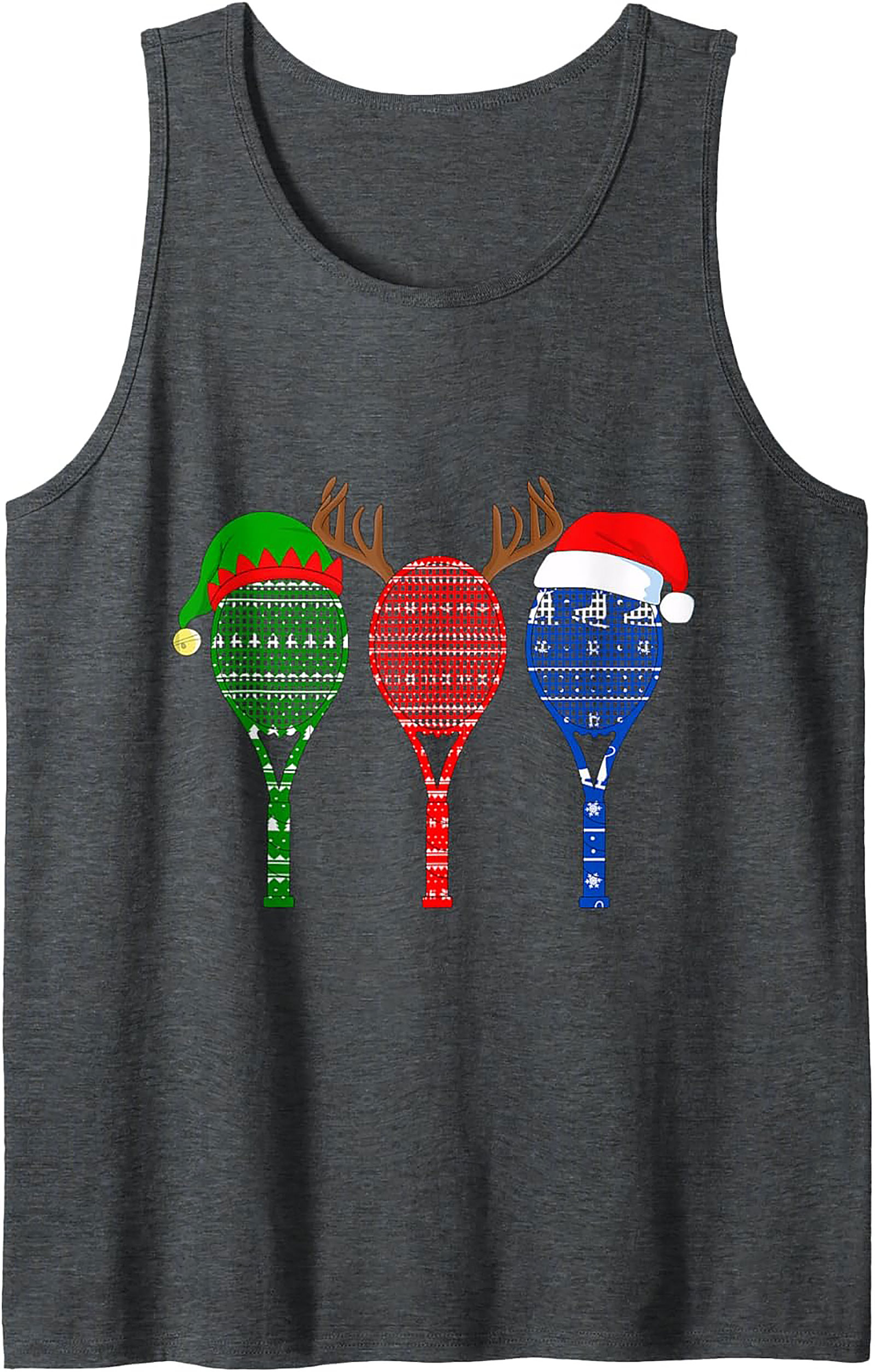 Ugly Sweater Rackets Christmas Tennis Tank Top Gift Idea