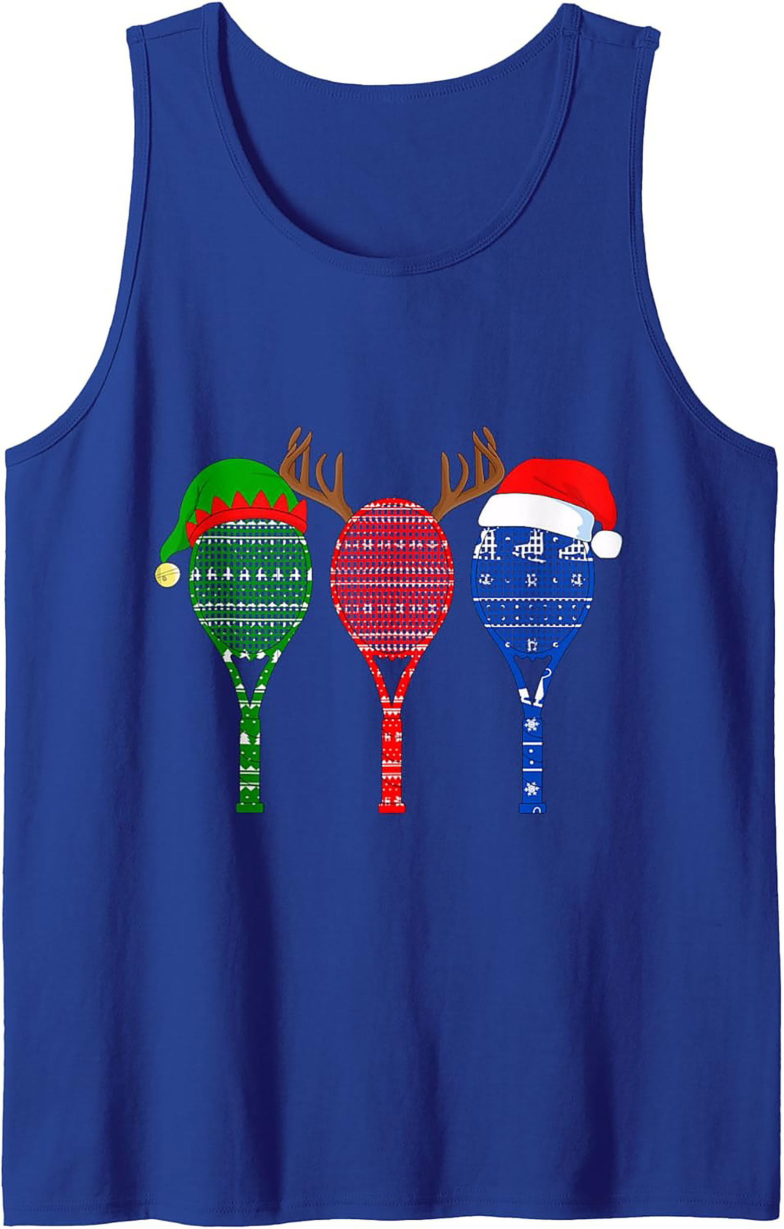Ugly Sweater Rackets Christmas Tennis Tank Top Gift Idea