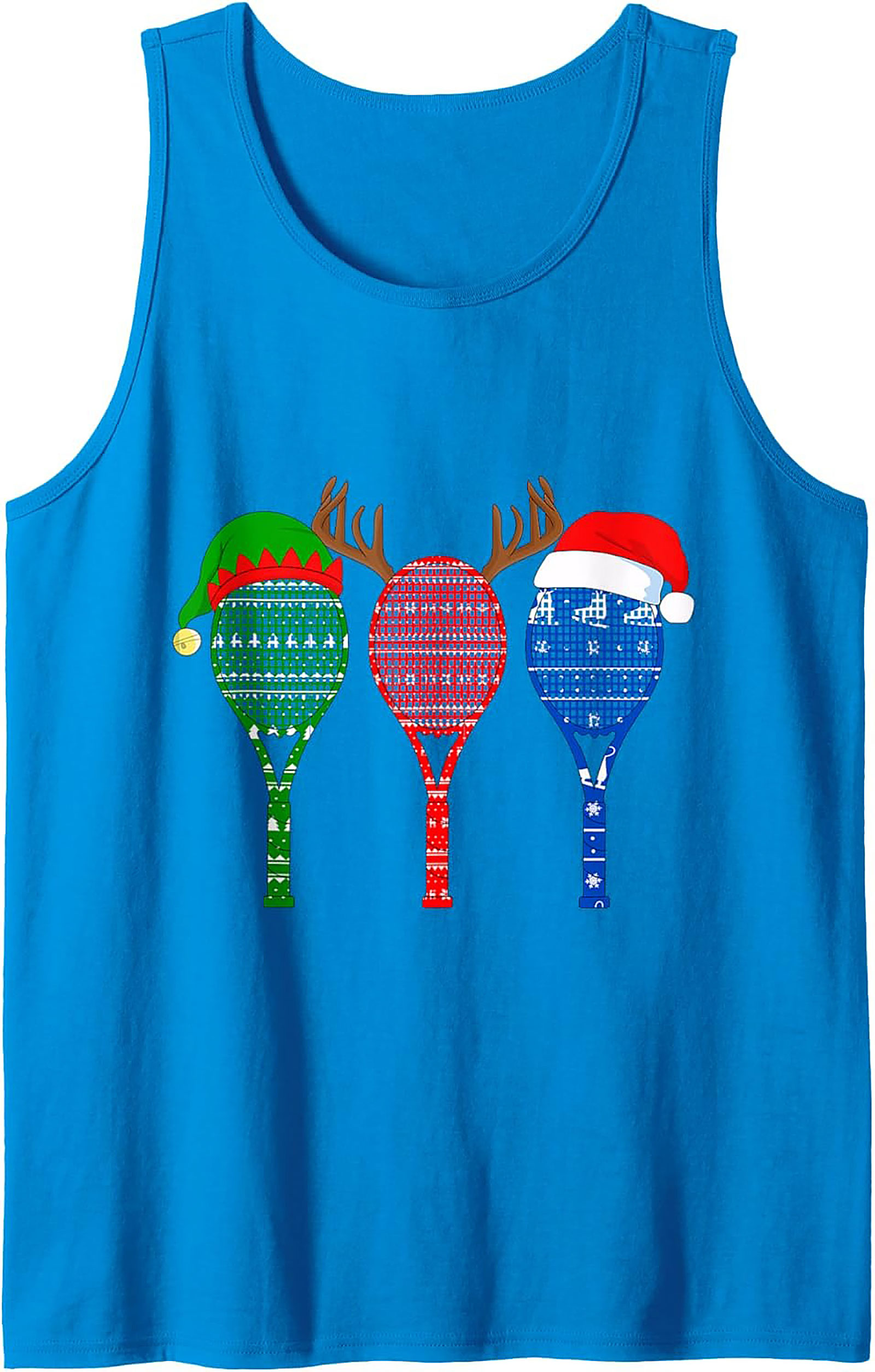 Ugly Sweater Rackets Christmas Tennis Tank Top Gift Idea