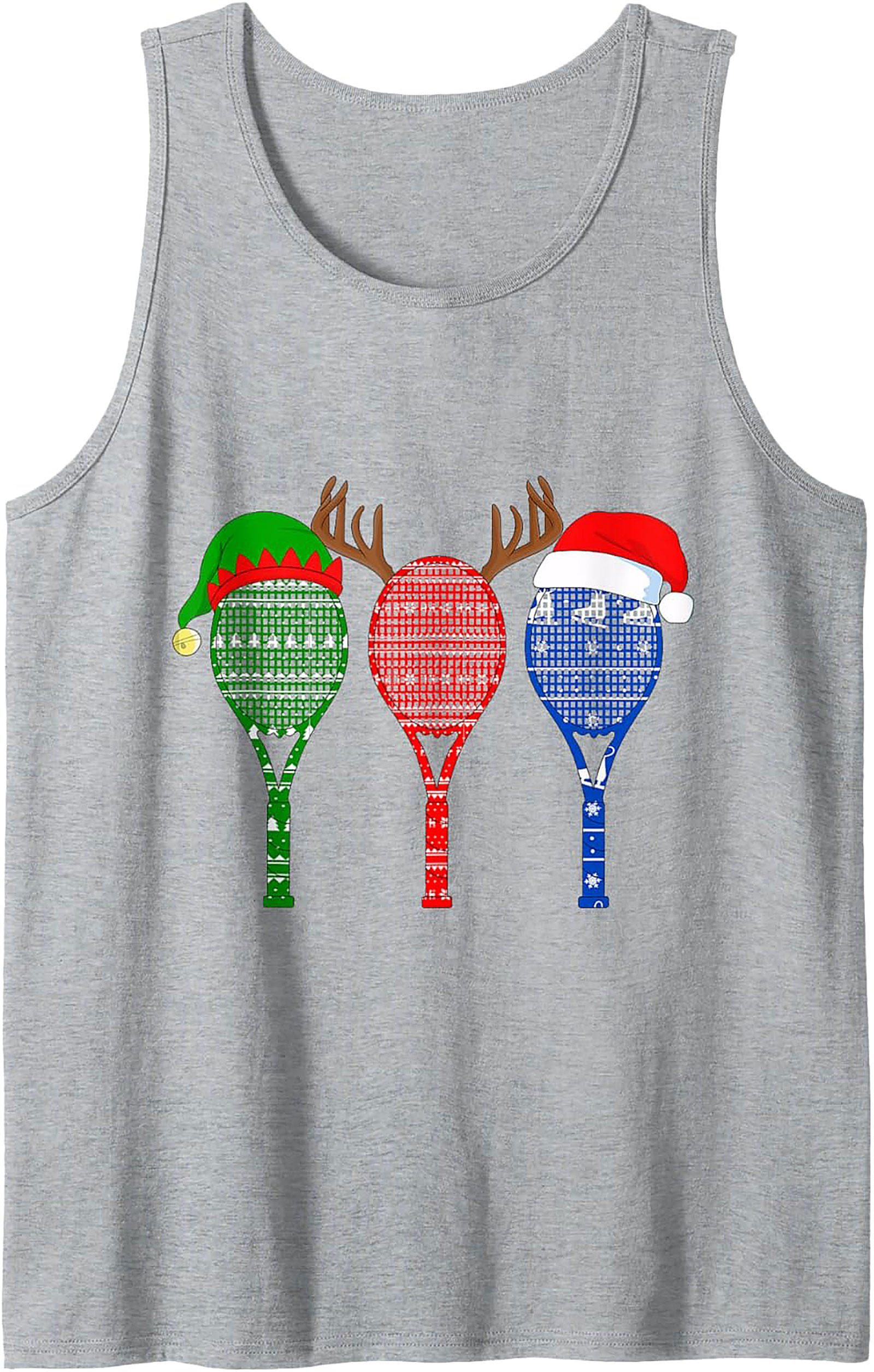 Ugly Sweater Rackets Christmas Tennis Tank Top Gift Idea