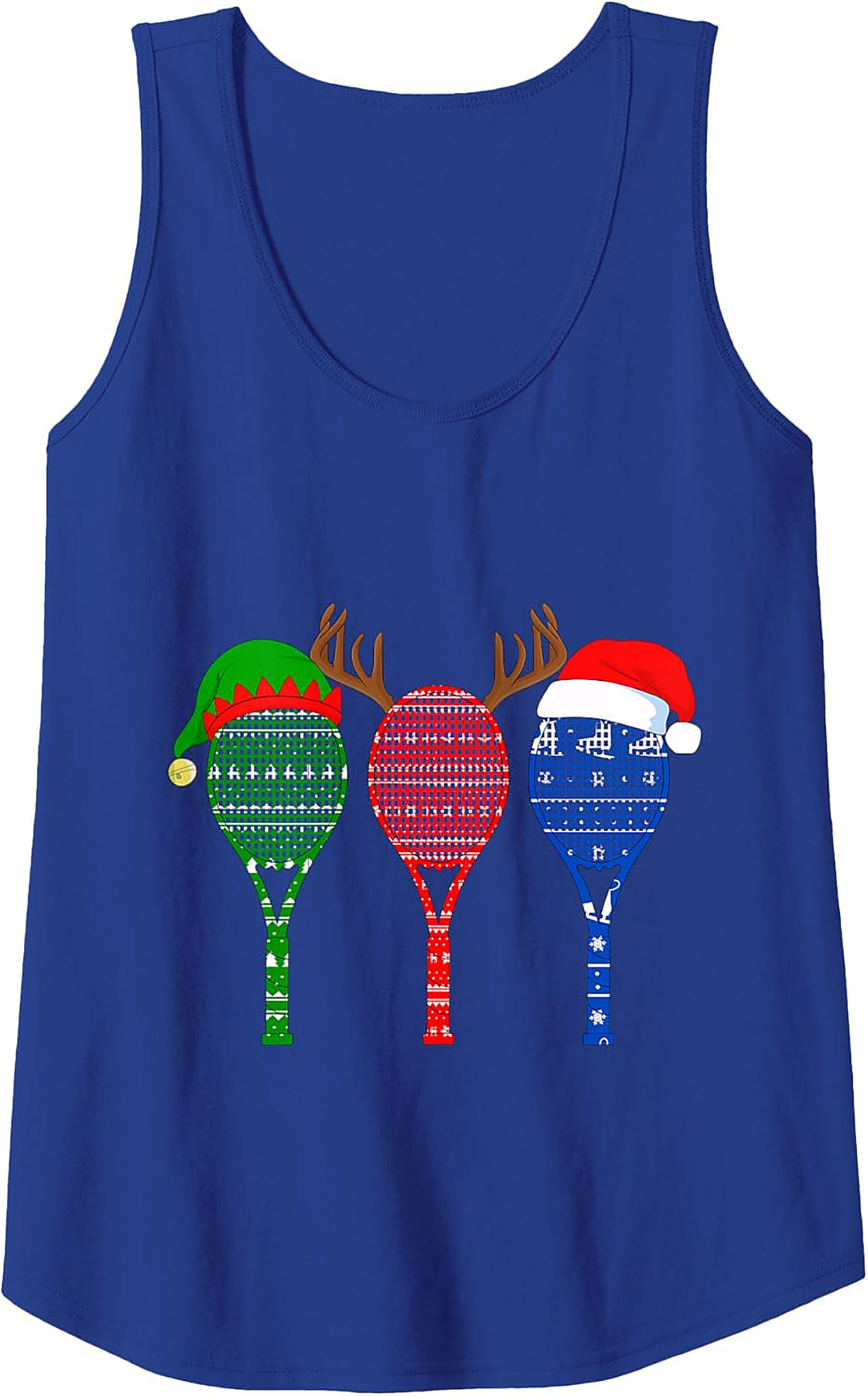 Ugly Sweater Rackets Christmas Tennis Tank Top Gift Idea