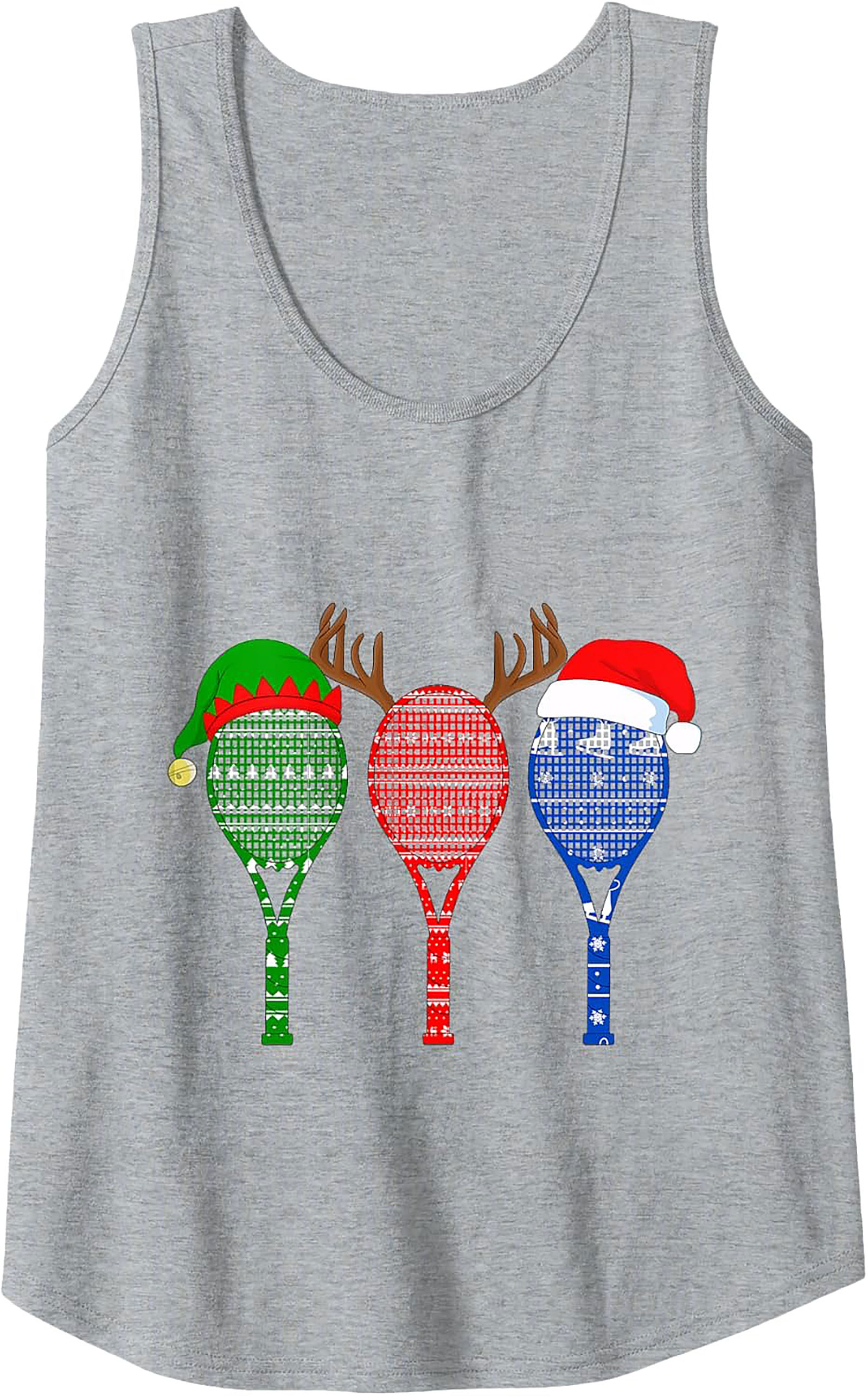 Ugly Sweater Rackets Christmas Tennis Tank Top Gift Idea