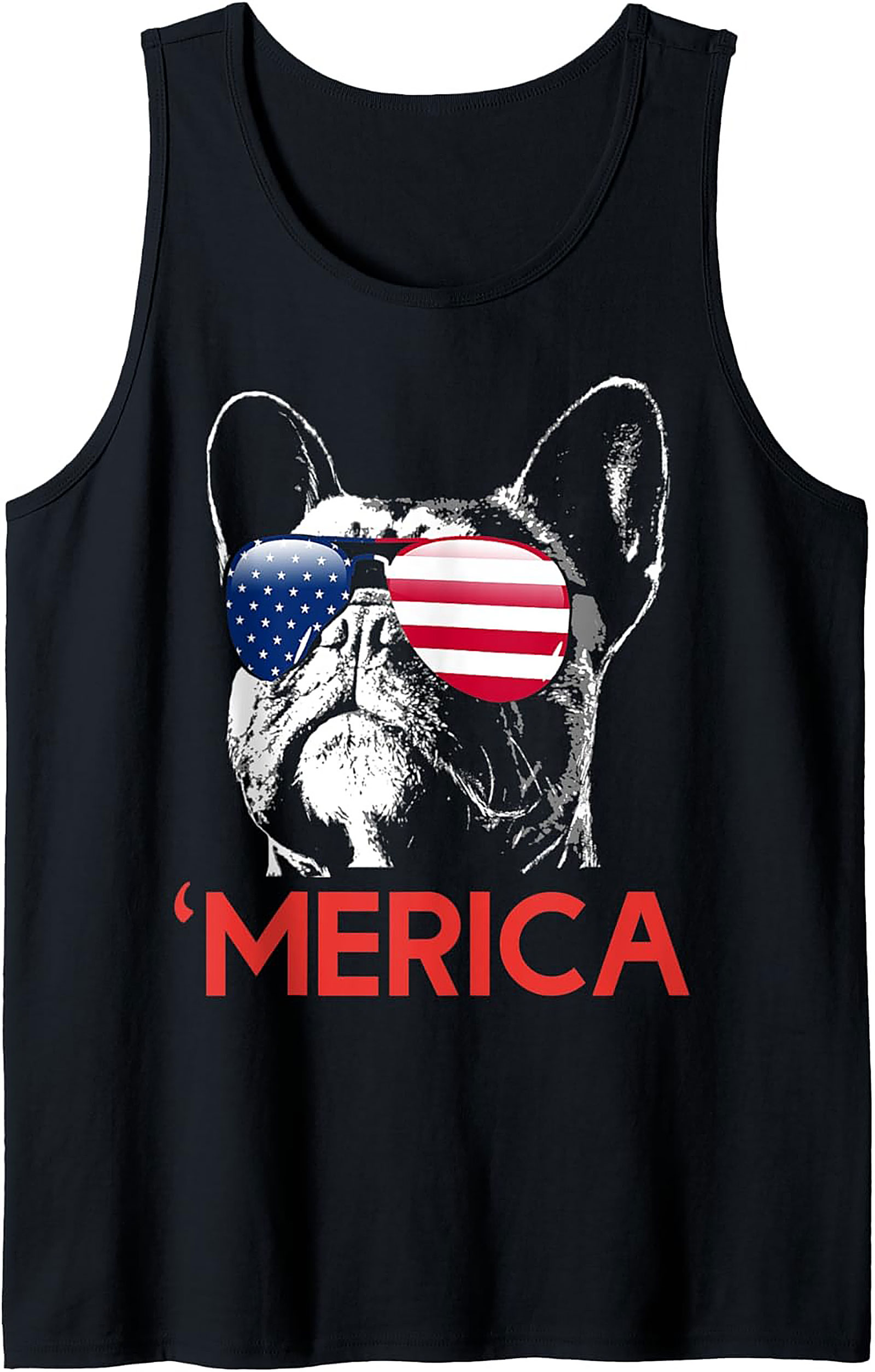 Patriotic Frenchie 'Merica Graphic Tank Top | Unisex Sleeveless Shirt