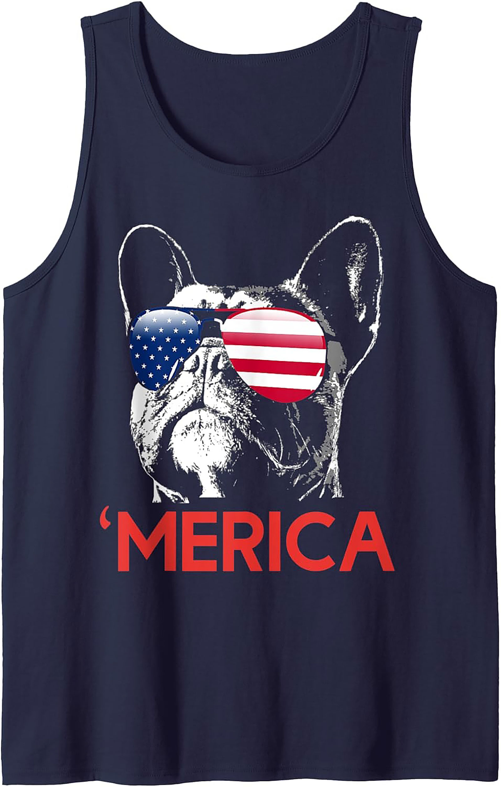Patriotic Frenchie 'Merica Graphic Tank Top | Unisex Sleeveless Shirt