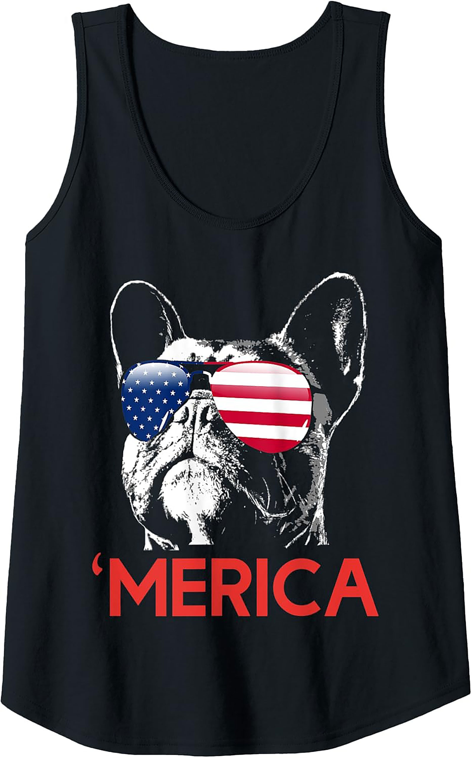 Patriotic Frenchie 'Merica Graphic Tank Top | Unisex Sleeveless Shirt