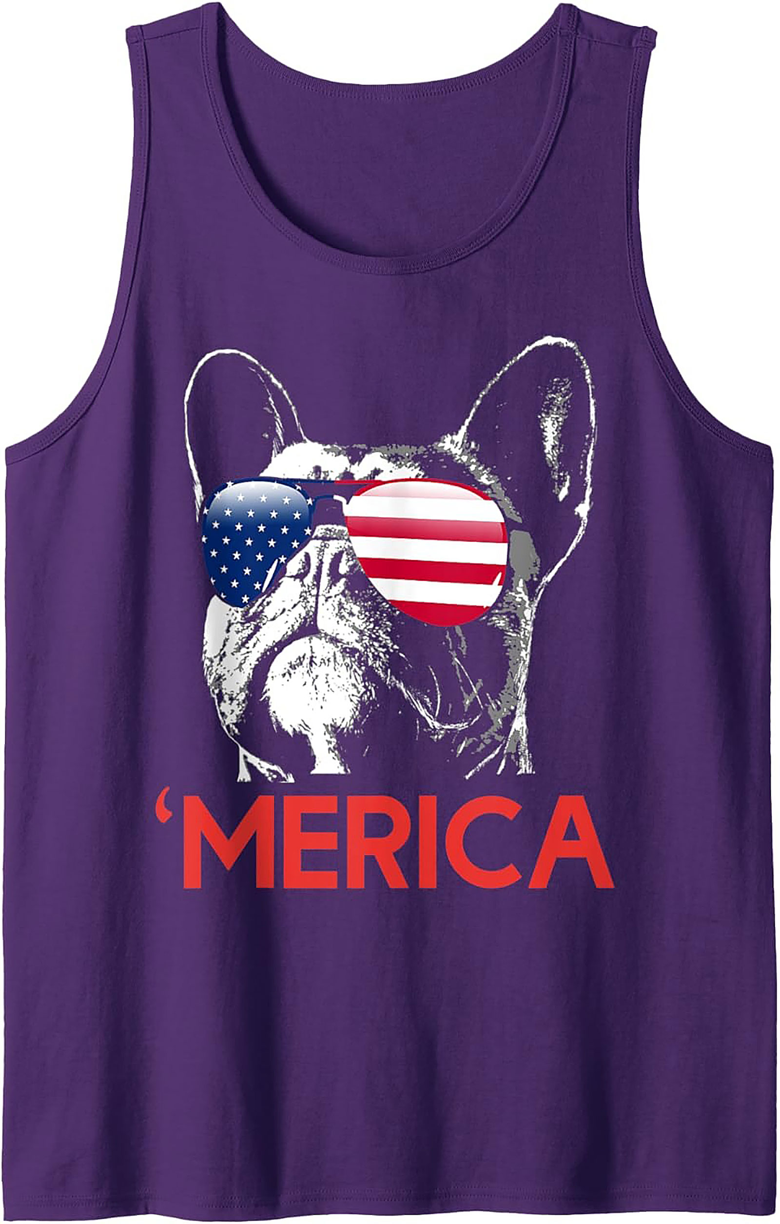 Patriotic Frenchie 'Merica Graphic Tank Top | Unisex Sleeveless Shirt