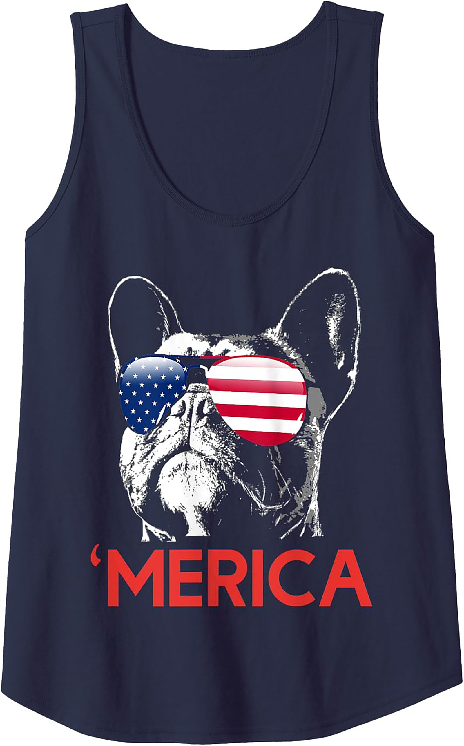 Patriotic Frenchie 'Merica Graphic Tank Top | Unisex Sleeveless Shirt
