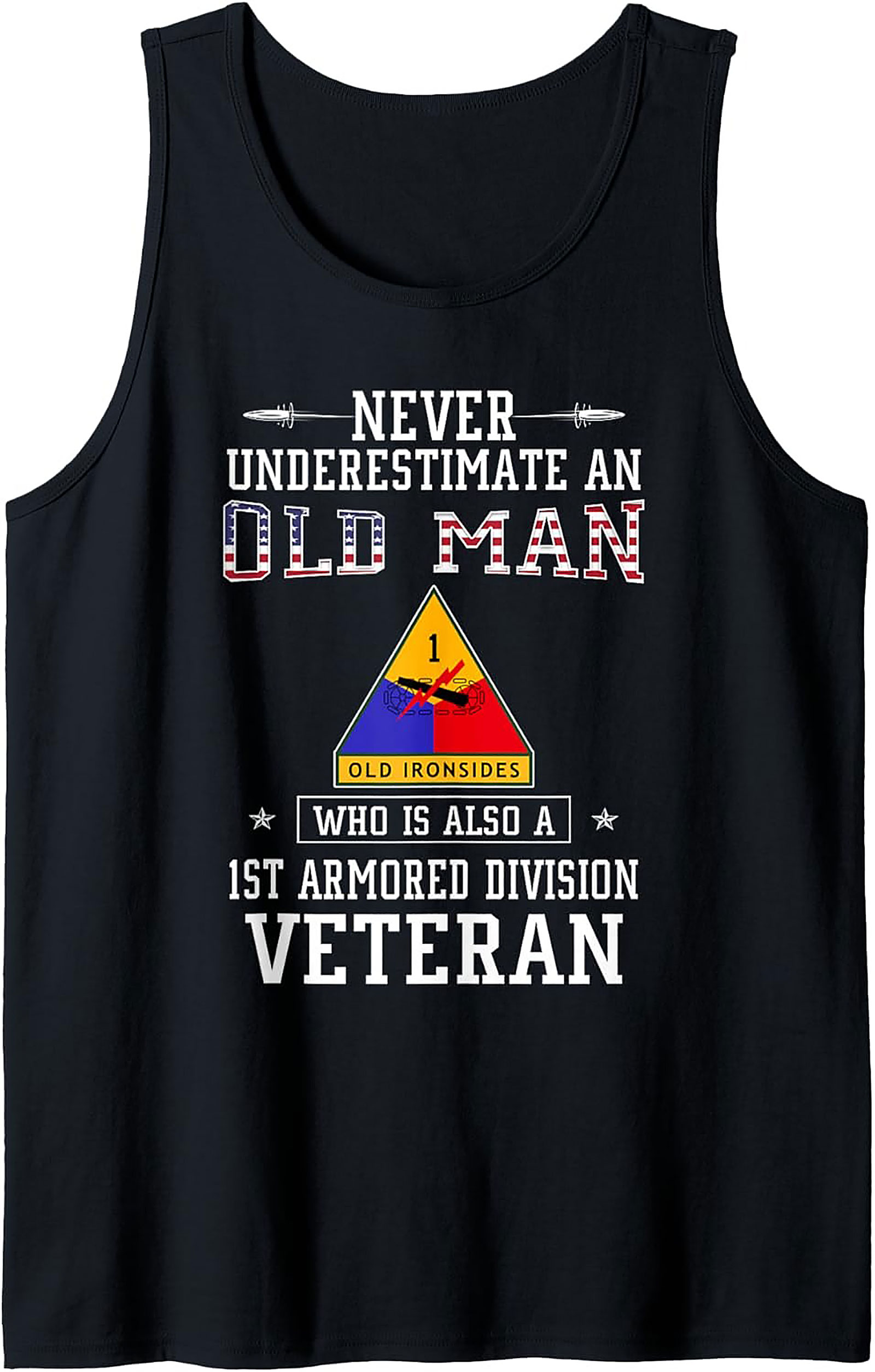 1st Armored Division Veteran Tank Top | Old Ironsides Gift
