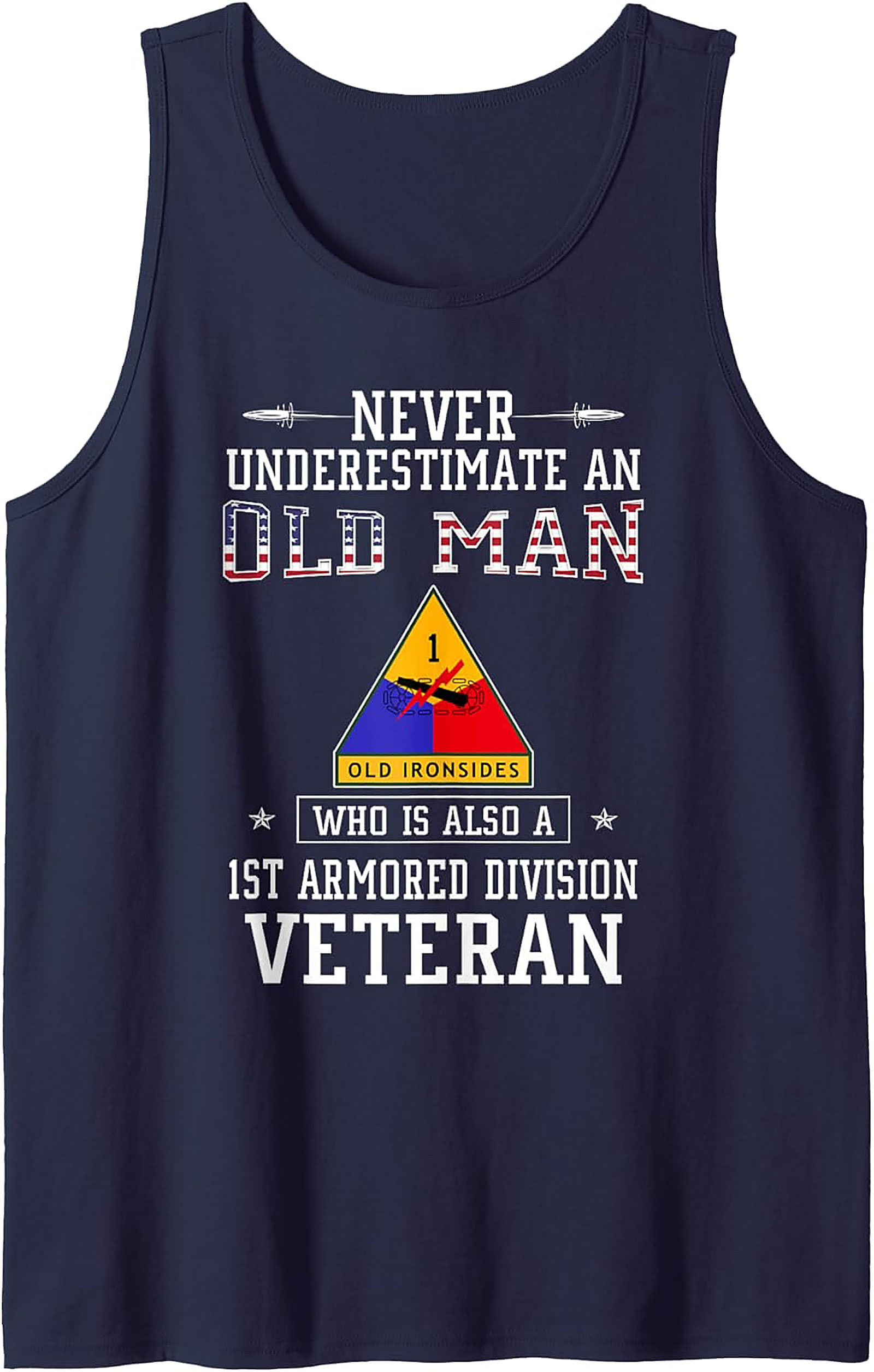 1st Armored Division Veteran Tank Top | Old Ironsides Gift