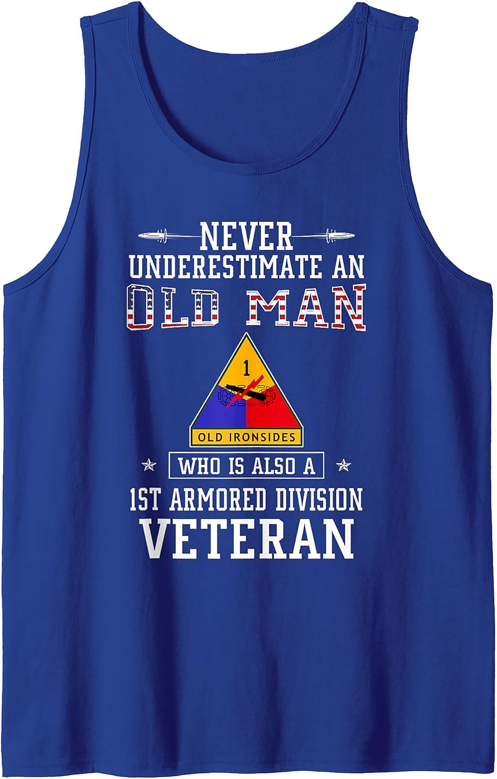 1st Armored Division Veteran Tank Top | Old Ironsides Gift