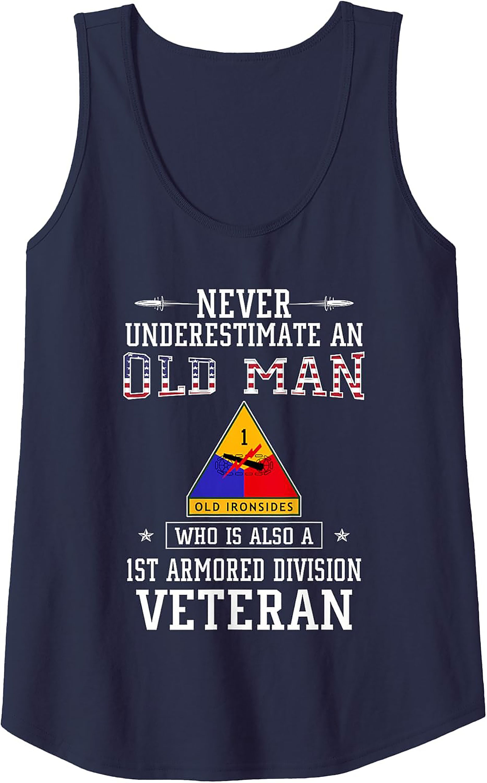 1st Armored Division Veteran Tank Top | Old Ironsides Gift