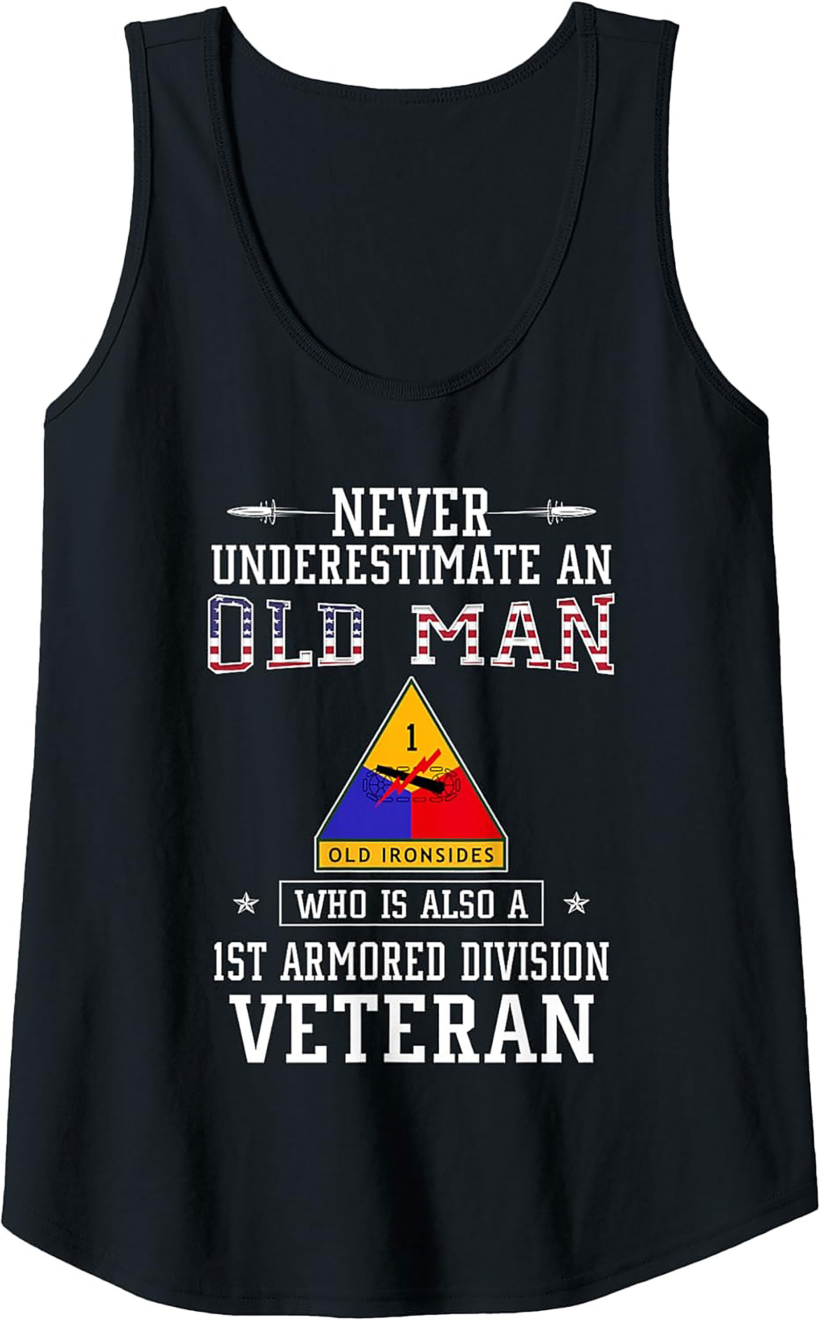1st Armored Division Veteran Tank Top | Old Ironsides Gift