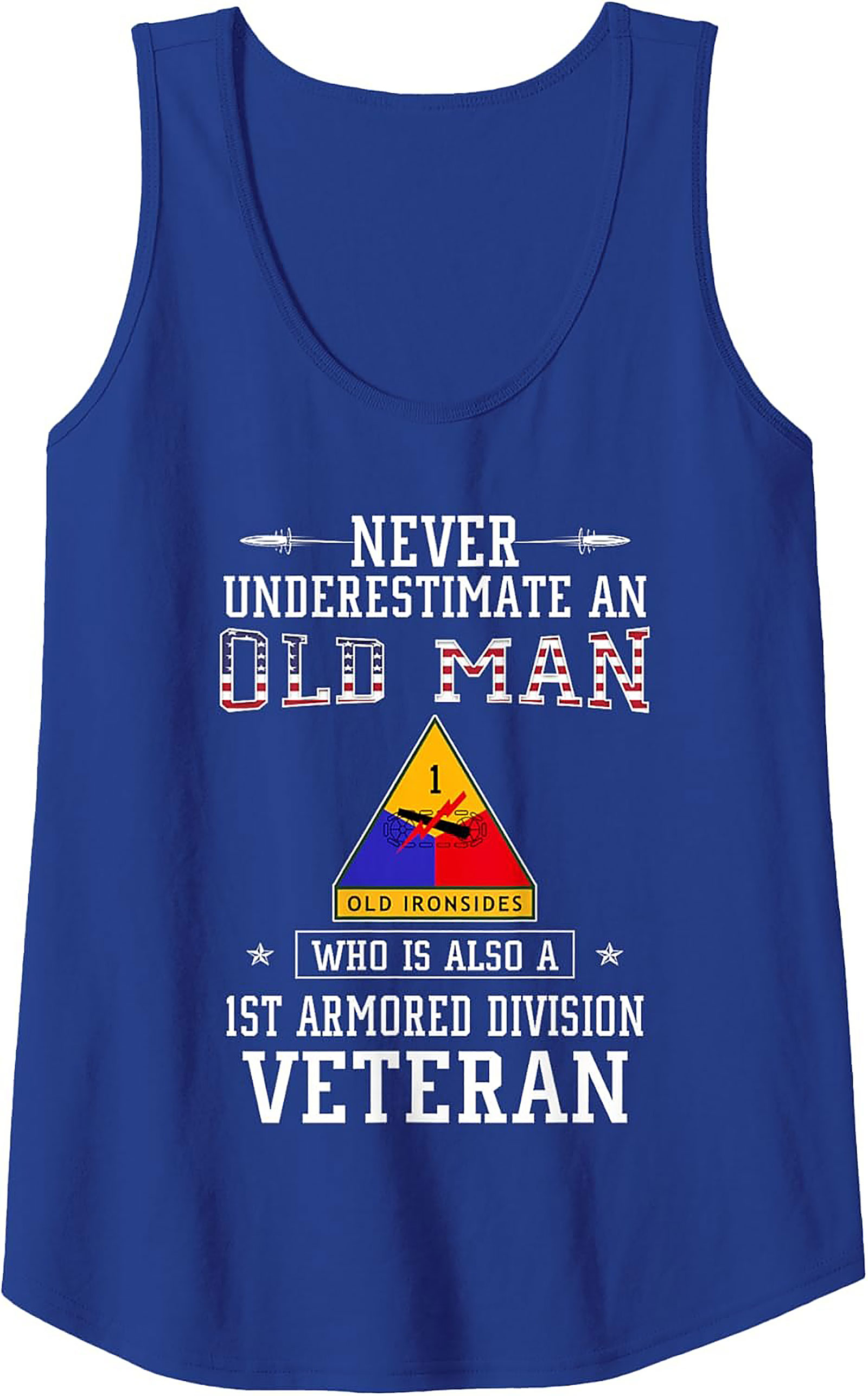 1st Armored Division Veteran Tank Top | Old Ironsides Gift