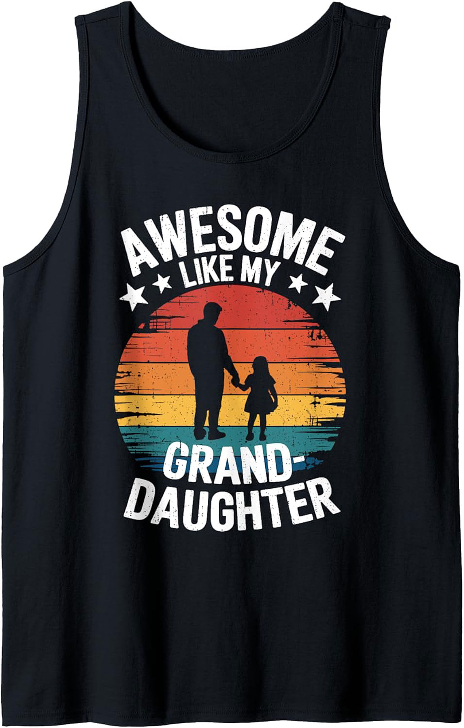 Grandfather Granddaughter Graphic Tank Vintage Sleeveless Shirt