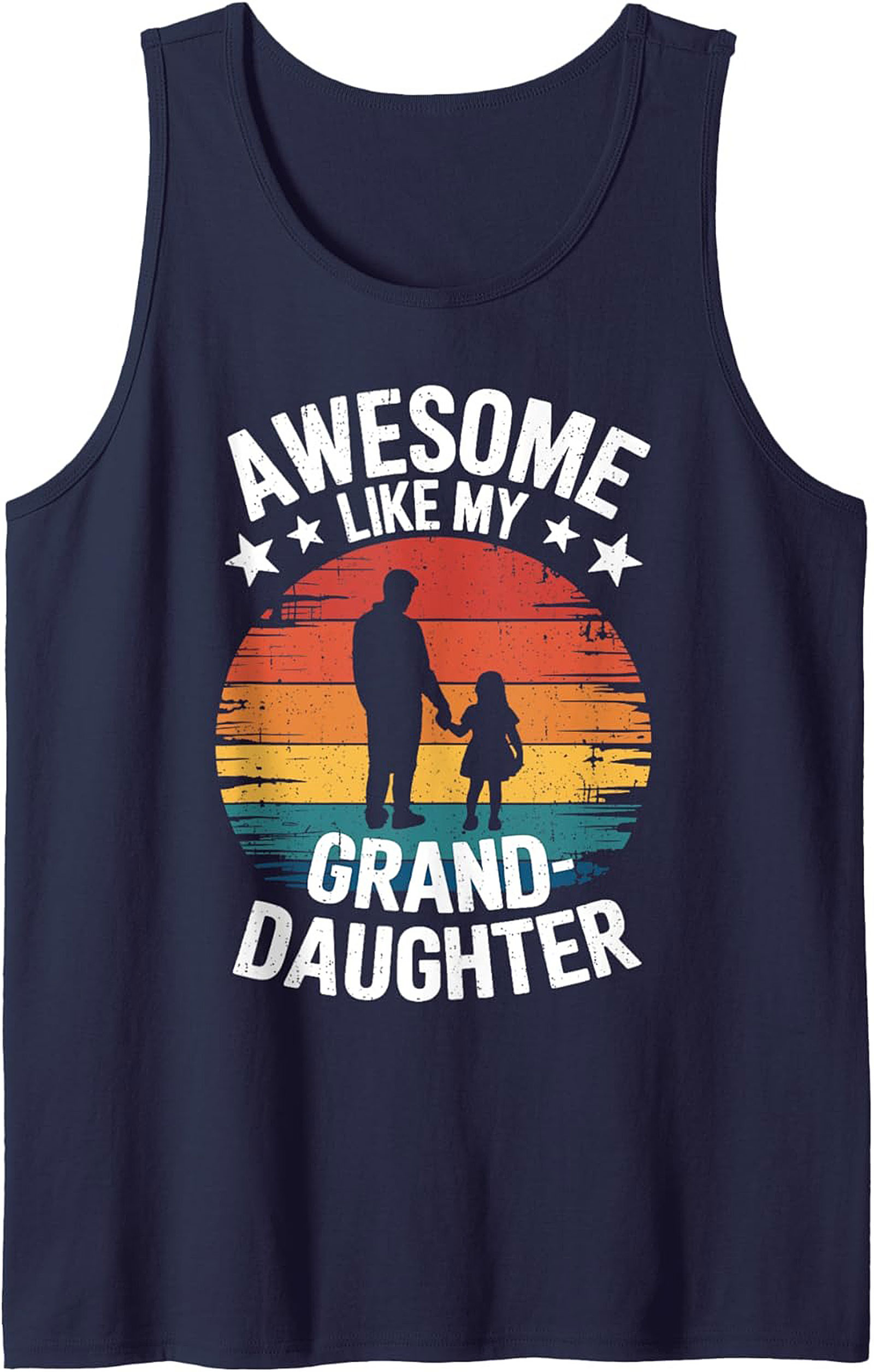 Grandfather Granddaughter Graphic Tank Vintage Sleeveless Shirt