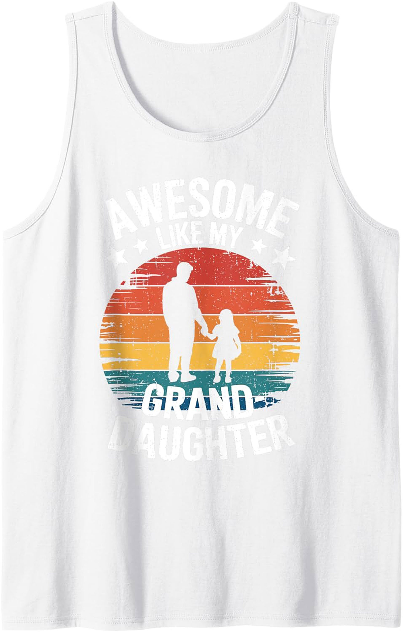 Grandfather Granddaughter Graphic Tank Vintage Sleeveless Shirt