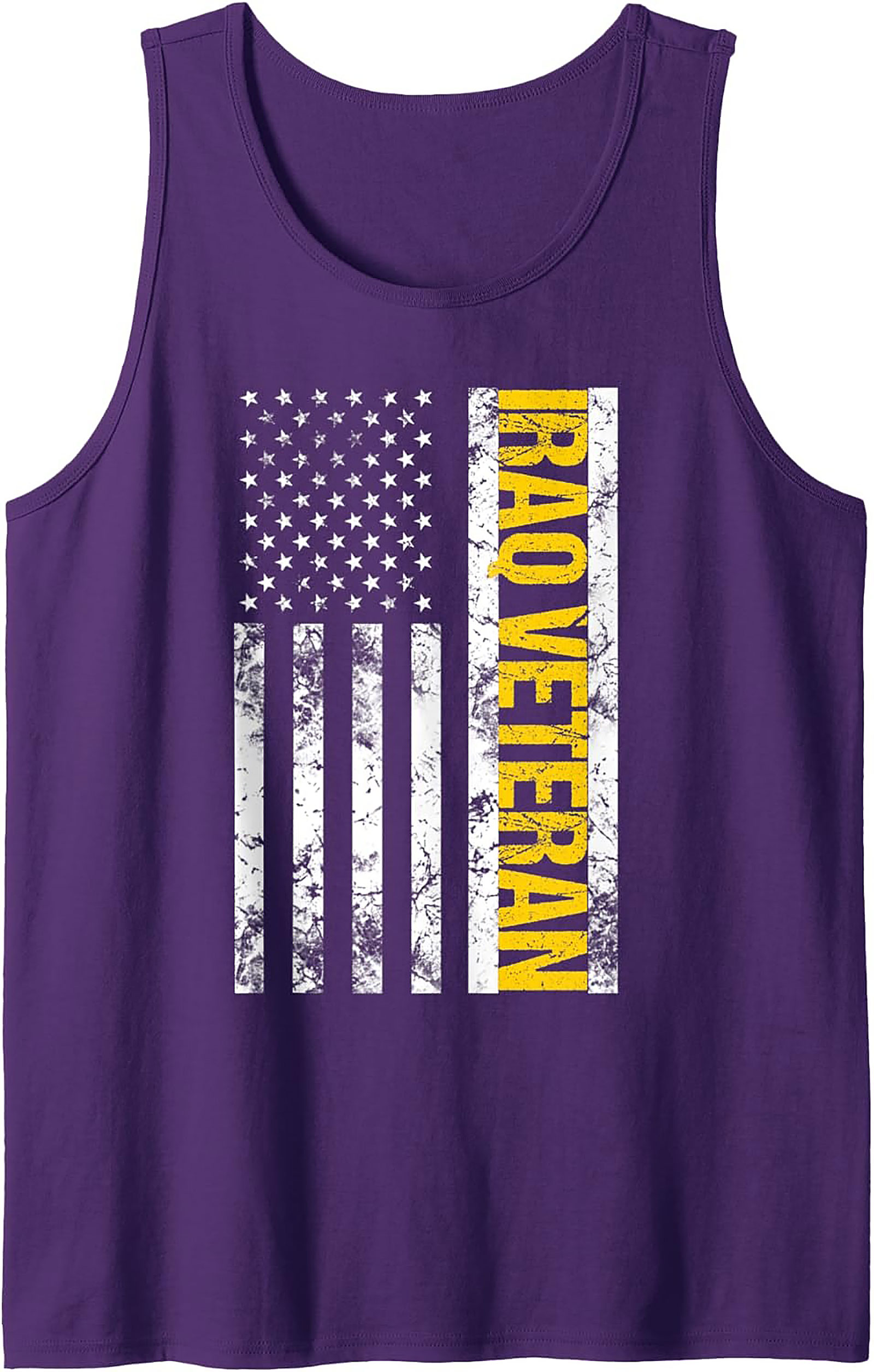 Iraq Veteran Distressed Flag Tank Top | Military Graphic Tank