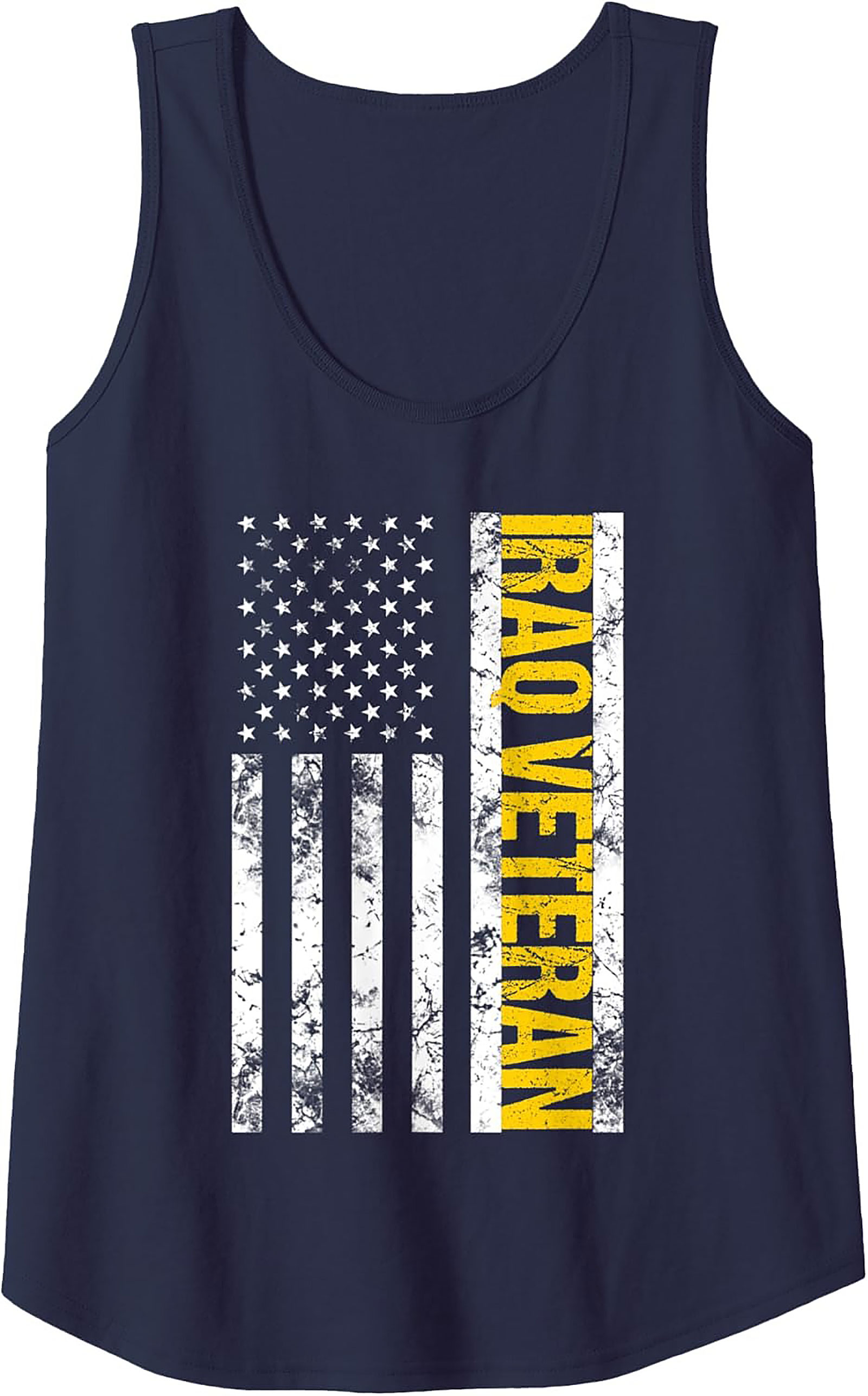 Iraq Veteran Distressed Flag Tank Top | Military Graphic Tank